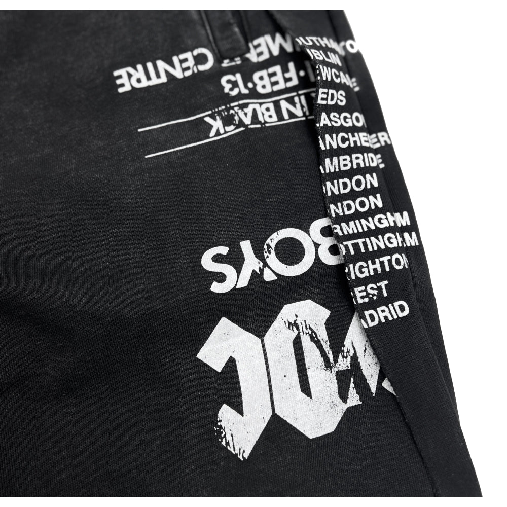 2nd Closet Band Rework Wide Leg Sweatpants for Women - Black | Comfortable Lounge Pants for Yoga, Running & Casual Wear