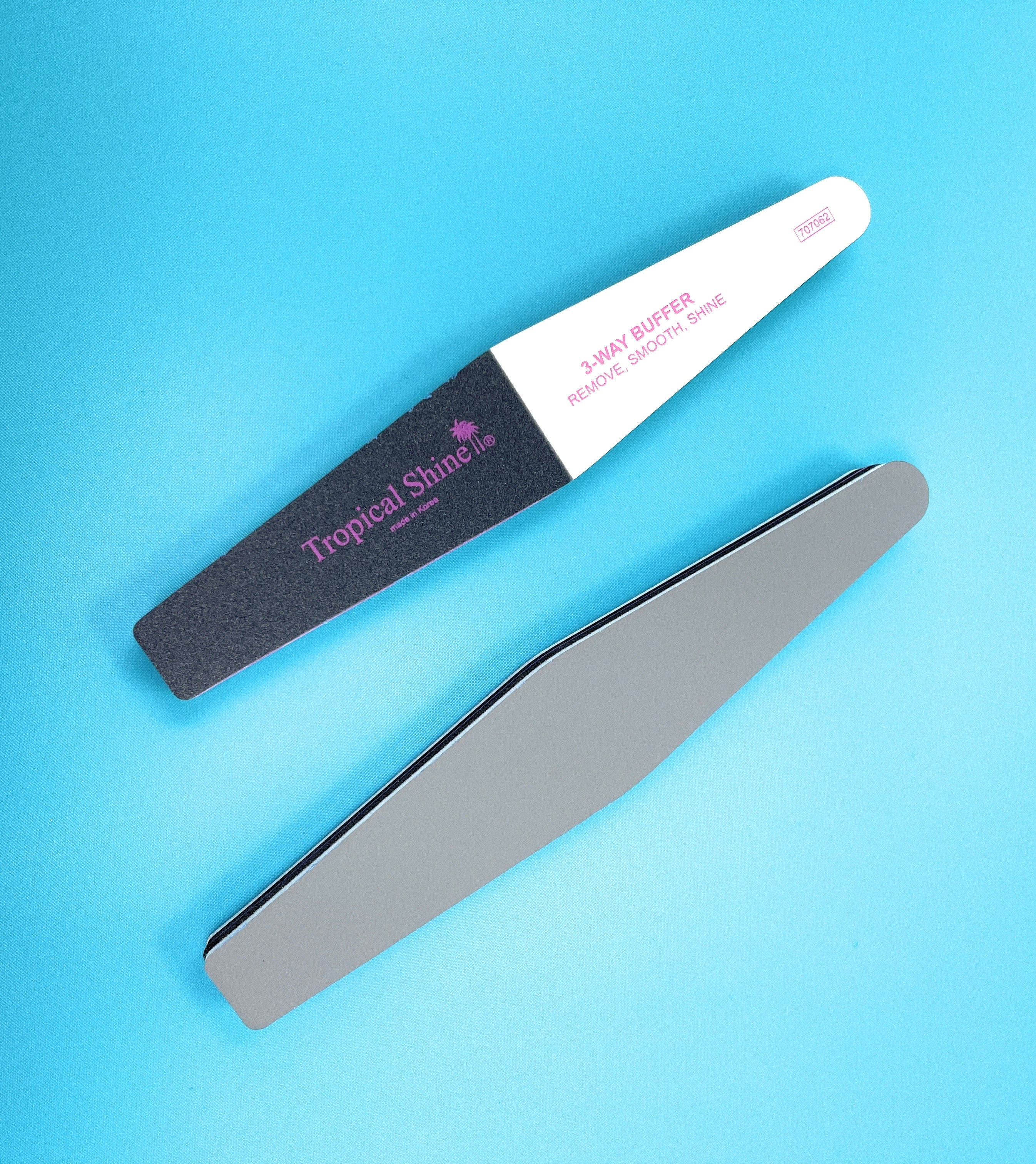 Tropical Shine Angled 3-Way Nail Buffer - Professional Nail Salon Boards & Nail File for Natural Shine - 2-Piece Set - Perfect for Manicures, Pedicures & At-Home Nail Care