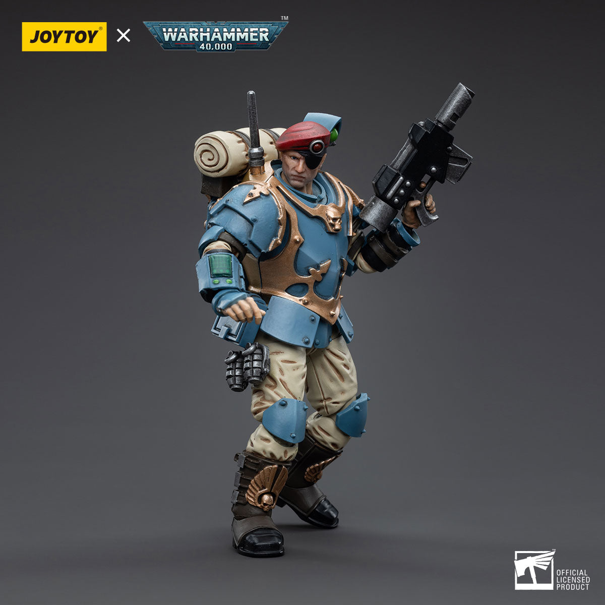 1/18 JOYTOY 3.75-inch Astra Militarum Tempestus Scions Command Squad Action Figure - 55th Kappic Eagles Set (5pcs) - Perfect for Warhammer 40K Collectors, Tabletop Gaming & Display