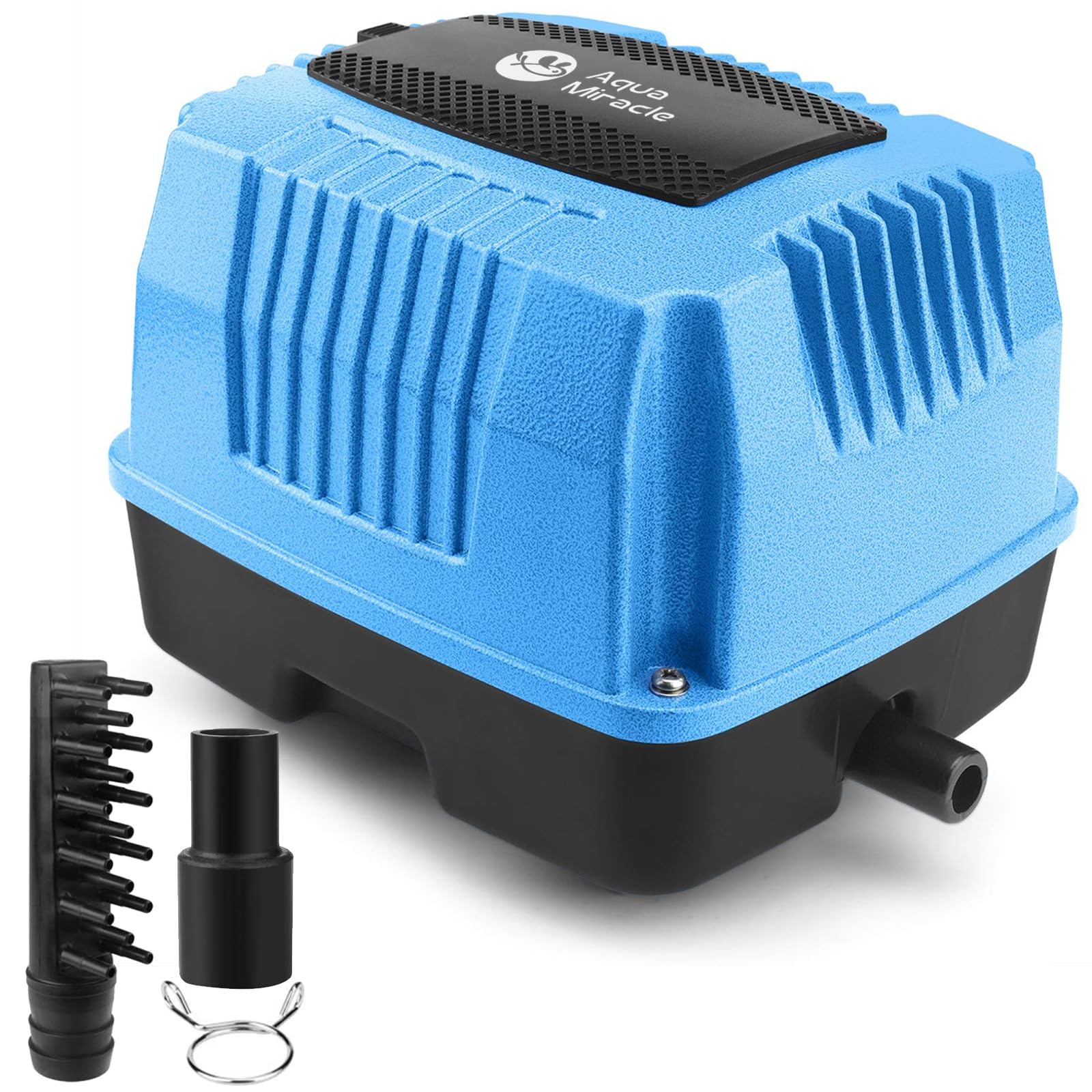 AquaMiracle High Performance Linear Air Pump AP-40/AP-60/AP-80 - 635/950/1350GPH Pond Aerator for Koi Ponds, Hydroponics & Septic Systems | Ideal for Fish Farms, Wastewater Treatment & Commercial Aquariums