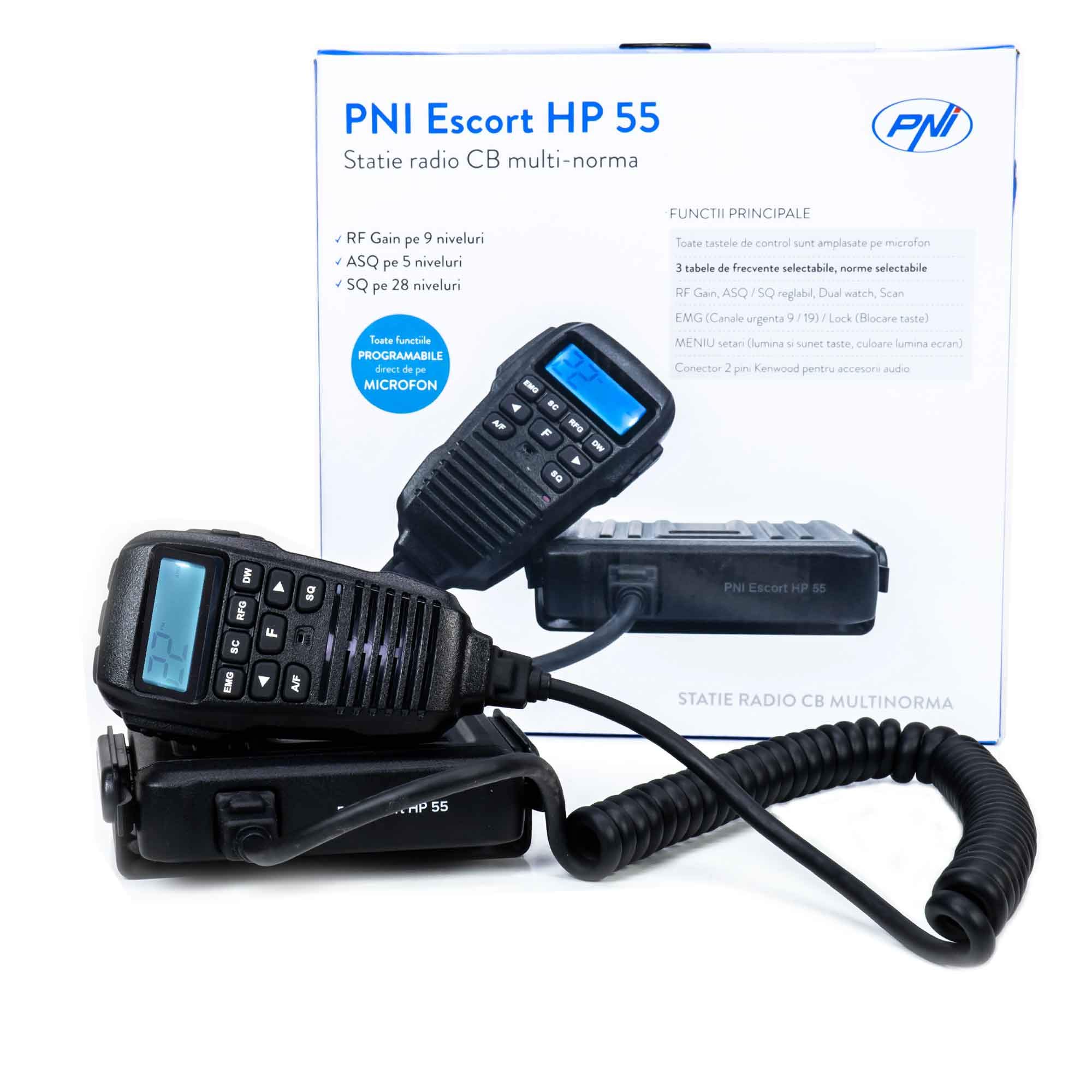 PNI 55 ASQ CB Radio with Multi-Standard, RF Gain & Adjustable ASQ/SQ - Includes Cigarette Lighter Plug for Truckers & Off-Road Adventures