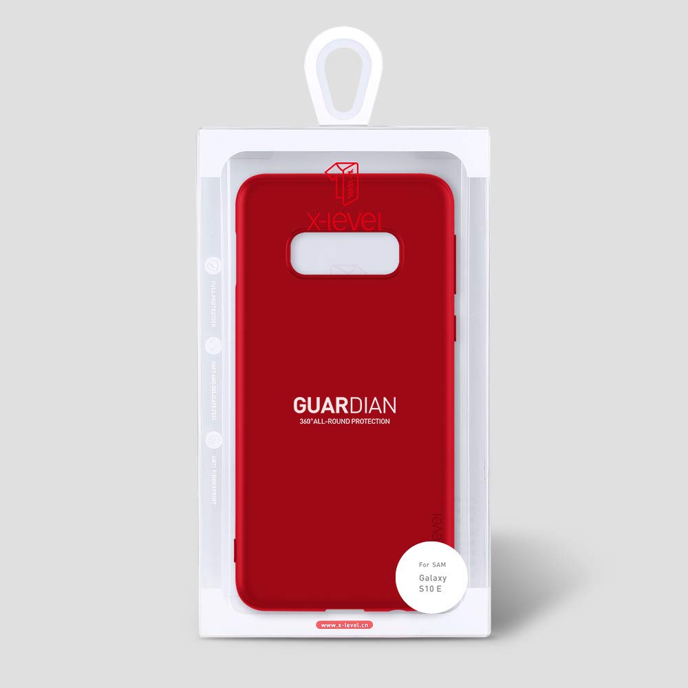 Ultra-Thin Samsung Galaxy S10e Case - Slim Fit Soft TPU Cover with Matte Finish & Enhanced Grip, Stylish Red Design for Women, Perfect for Everyday Use & Travel