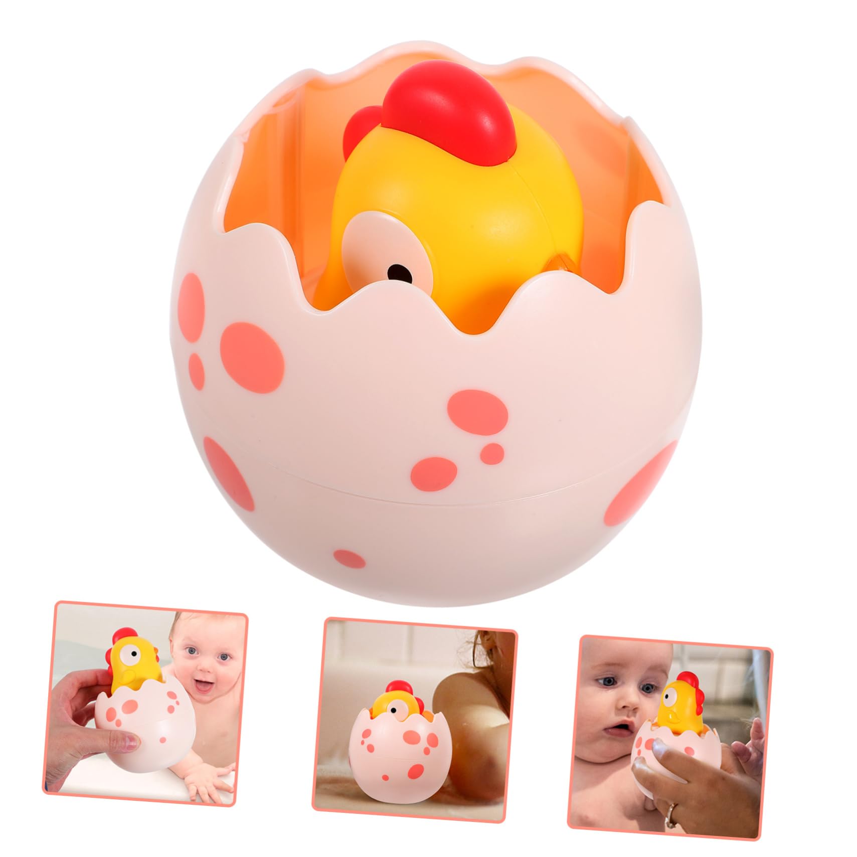NESTINGHO Shower Toys for Toddlers - Yellow Plastic Bath Toys for Girls & Boys - Fun Water Play Toys for Kids in Bathtub, Pool & Outdoor Activities