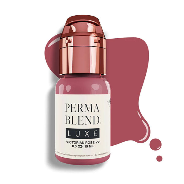 Perma Blend Luxe Victorian Rose Pigment - Professional Cosmetic Tattoo Ink for Eyebrows & Lips | Vegan, Long-Lasting, Cruelty-Free | Perfect for Microblading, Ombre Brows & Permanent Makeup