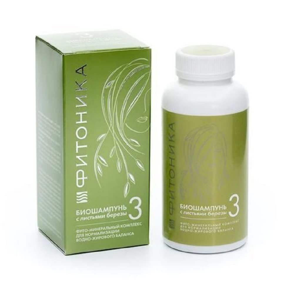 Fitonika BioShampoo #3 with Birch Leaves - 4.6oz Natural Organic Hair Care for Dry Scalp & Dandruff | Vegan Cruelty-Free Shampoo for Daily Use at Home & Salon