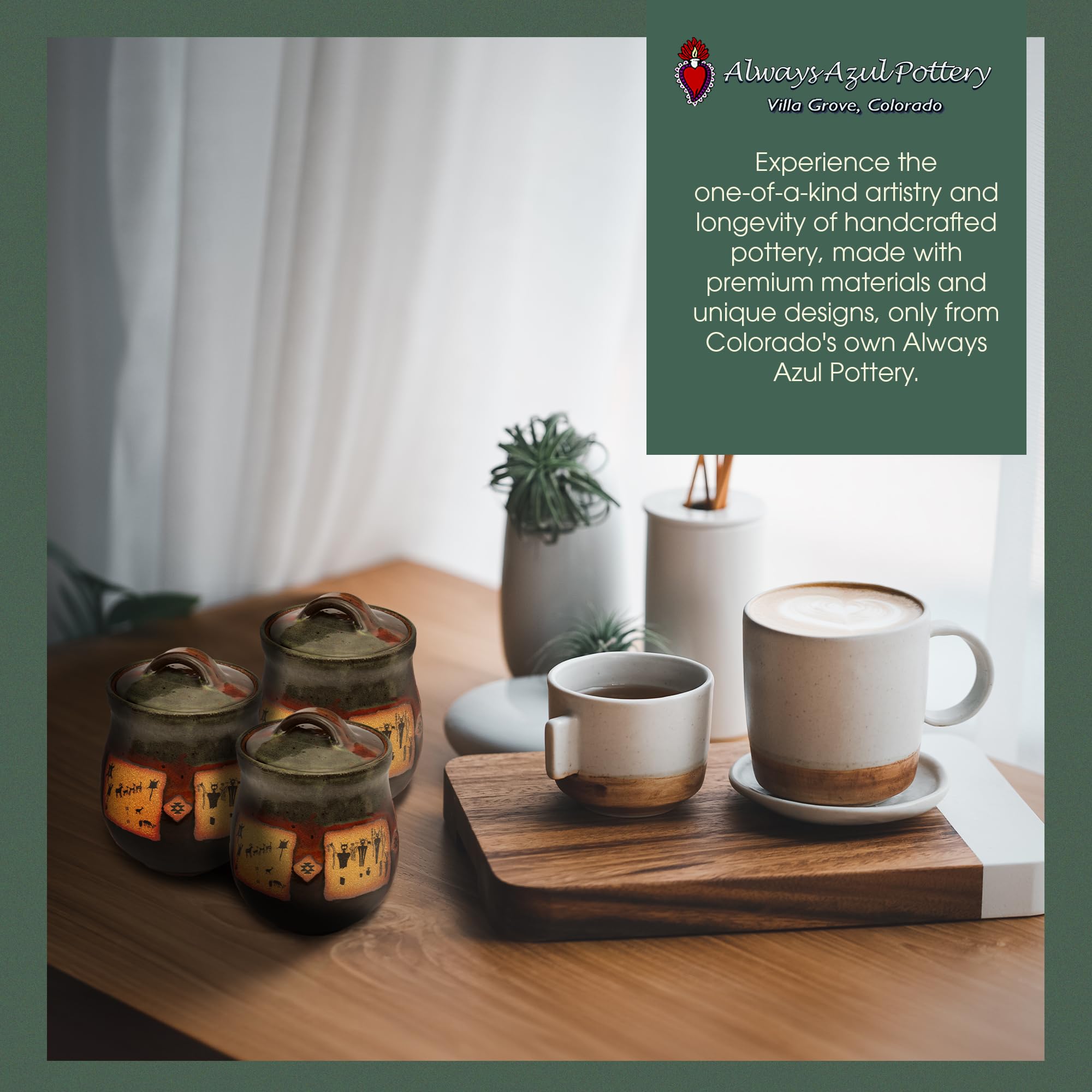 Handmade Ceramic Dragonfly Canister in Seamist Glaze - Traditional Polished Jar with Lid - Airtight Storage for Coffee, Tea, Sugar, Candy & Spices - Perfect for Kitchen, Pantry & Home Decor