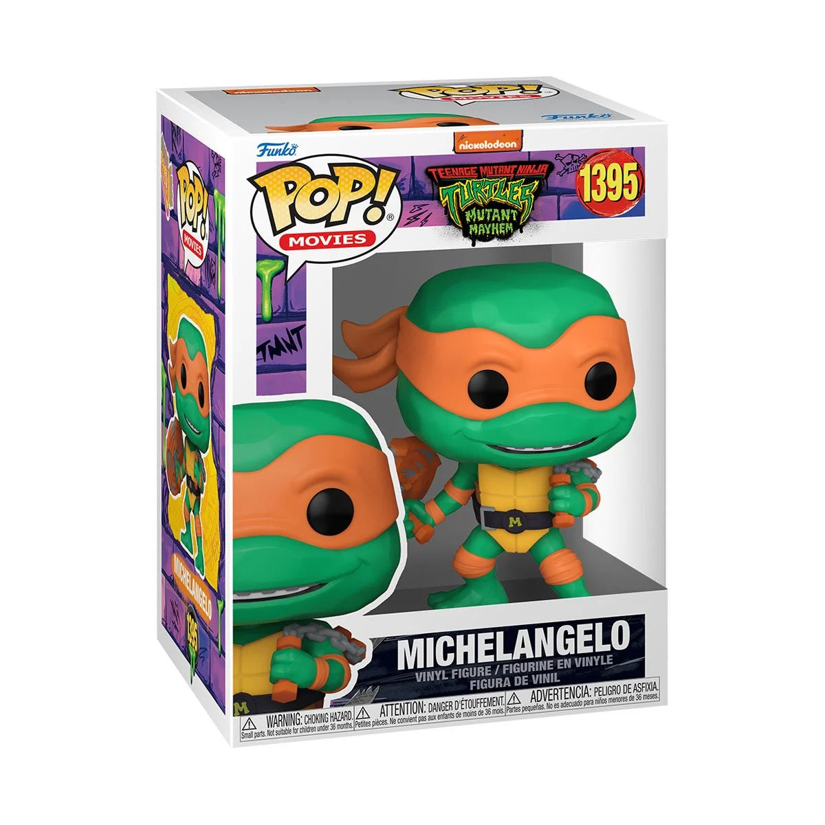 Teenage Mutant Ninja Turtles: Mutant Mayhem Michelangelo Action Figure - Collectible TMNT Toy for Kids & Fans - Perfect for Play, Display & Gifts