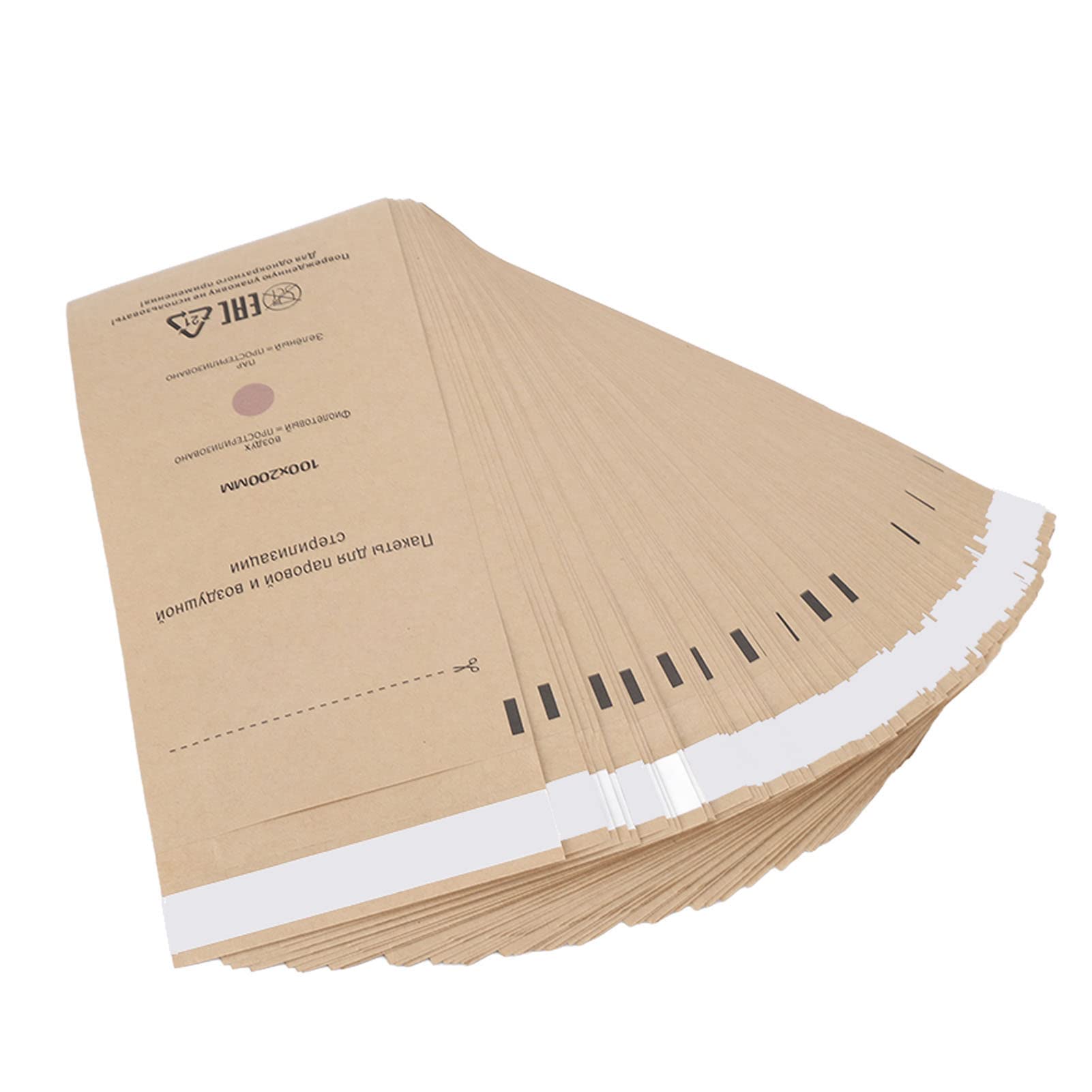 Dental Self-Sealing Sterilization Bags 100x200mm - Disposable Paper Cleaning Pouches for Dental Tools, Nail Art Supplies & Oral Hygiene | Perfect for Dental Clinics, Salons & Home Use