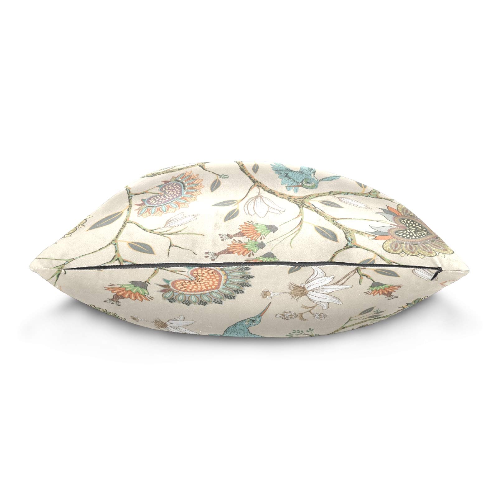 20x20 Inch Hummingbird & Floral Decorative Throw Pillow Covers - Square Farmhouse Style Cushion Cases for Sofa, Couch, Bedroom & Living Room Decor - Perfect for Home, Office & Seasonal Decorations
