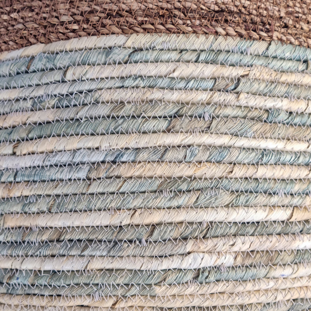 Natural Woven Jasper Set of 3 Baskets - Handmade Storage Baskets for Home Organization, Bathroom, Kitchen & Nursery Decor