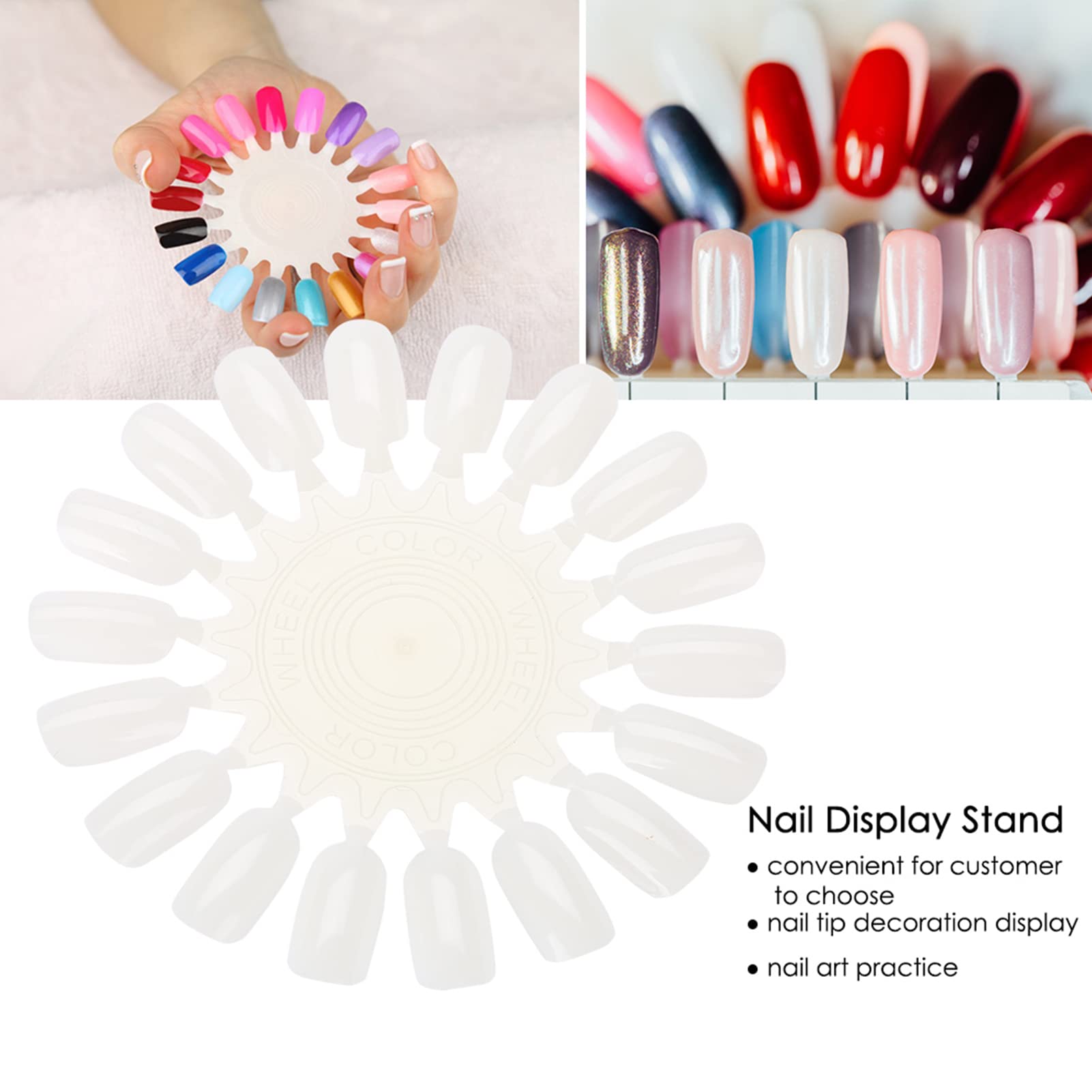 LANTRO JS Nail Polish Display Stand Set - Professional Acrylic Nail Art Practice Holder for Salon & Home Use | Perfect for Organizing, Showcasing Nail Polish Bottles & Practicing Nail Designs