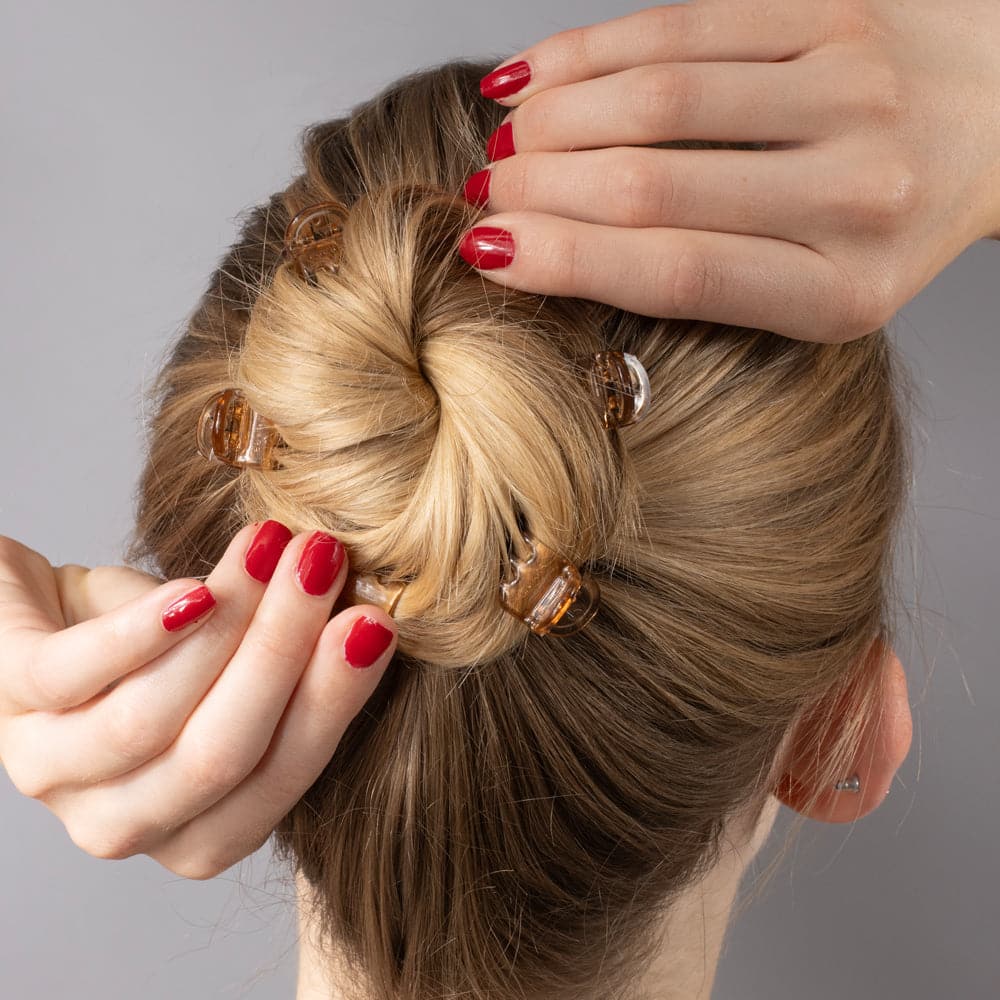 6 Pack Small Hair Claw Clips for Women - Non-Slip Mini Hair Clips for Fine Hair, Updos & Ponytails - Perfect for Workouts, Office & Everyday Styling