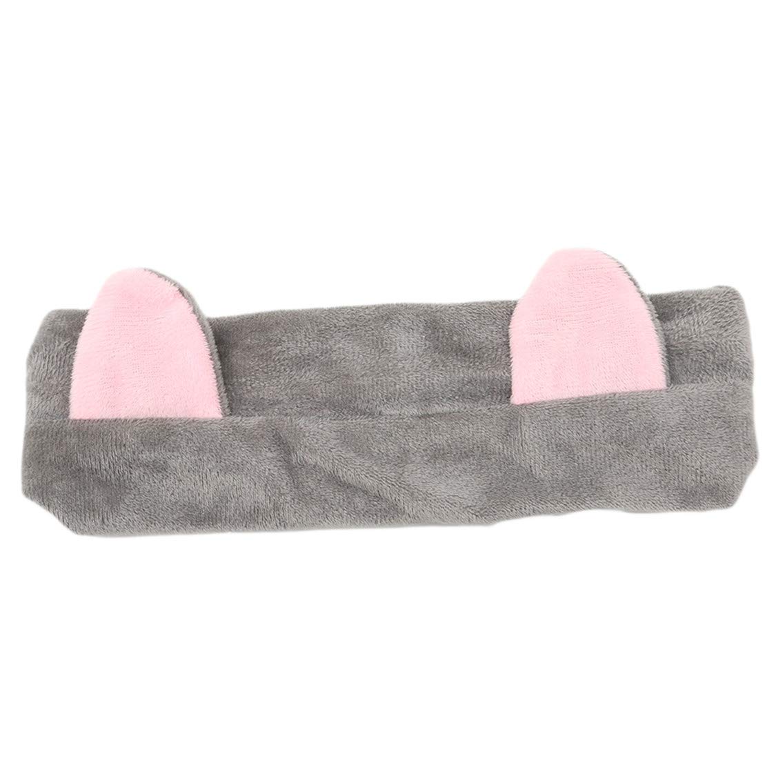 Idiytip Women's Soft Elastic Face Washing Headband - Makeup Hair Band with Bow Knot for Bath, Shower, Spa & Sports (Gray) | Perfect for Skincare Routine, Gym Workouts & Relaxation