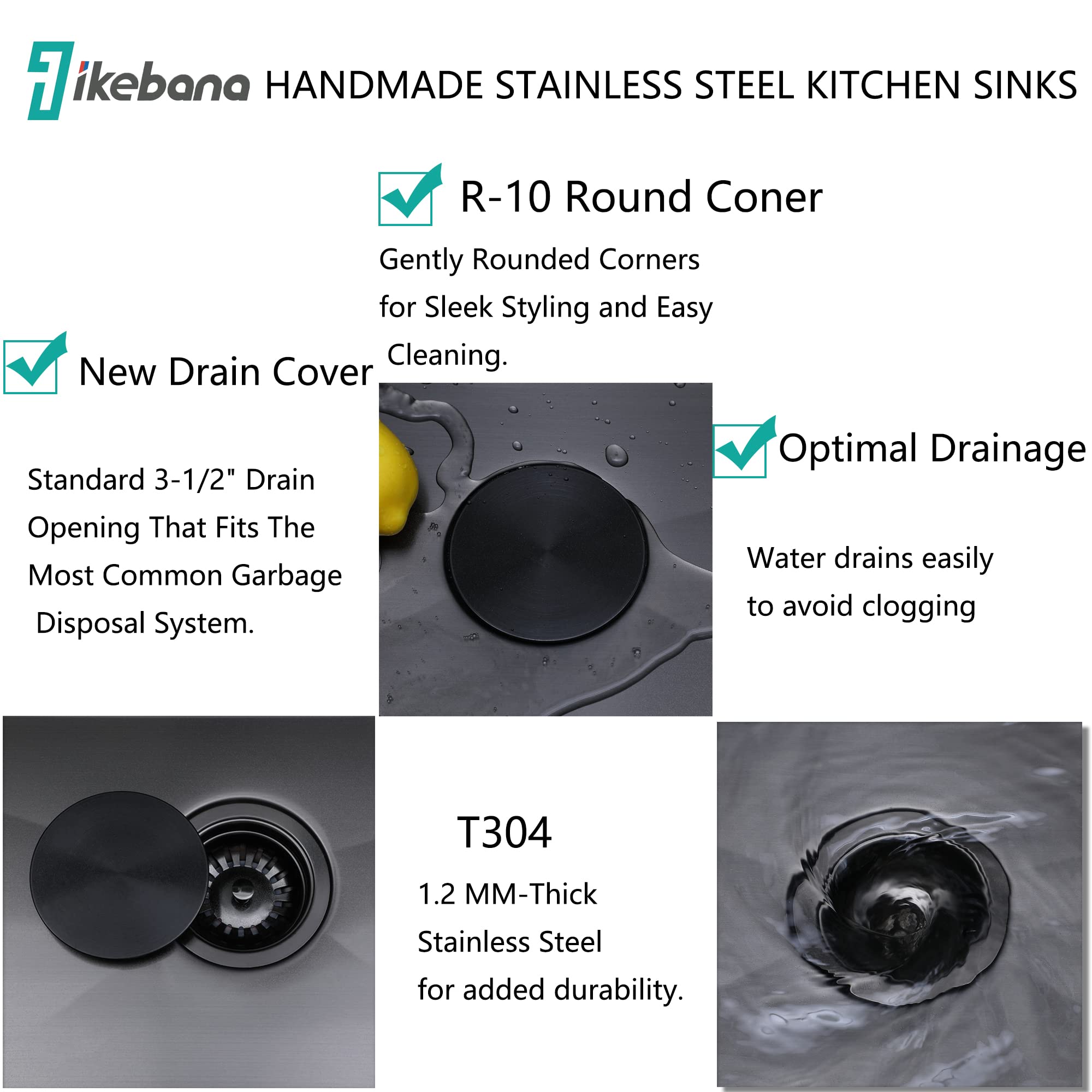15x17 Inch Black Undermount Bar Sink - Stainless Steel Single Bowl Prep Sink with Bottom Grid & Strainer - Perfect for RV Kitchen, Wet Bar, and Modern Home Use
