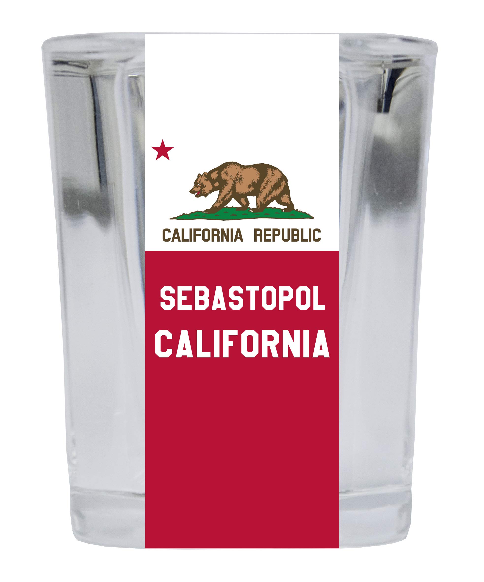 Sebastopol California Souvenir 2 Ounce Square Shot Glass - Perfect for Whiskey, Tequila & Cocktails - Great Gift for Collectors & Travel Enthusiasts