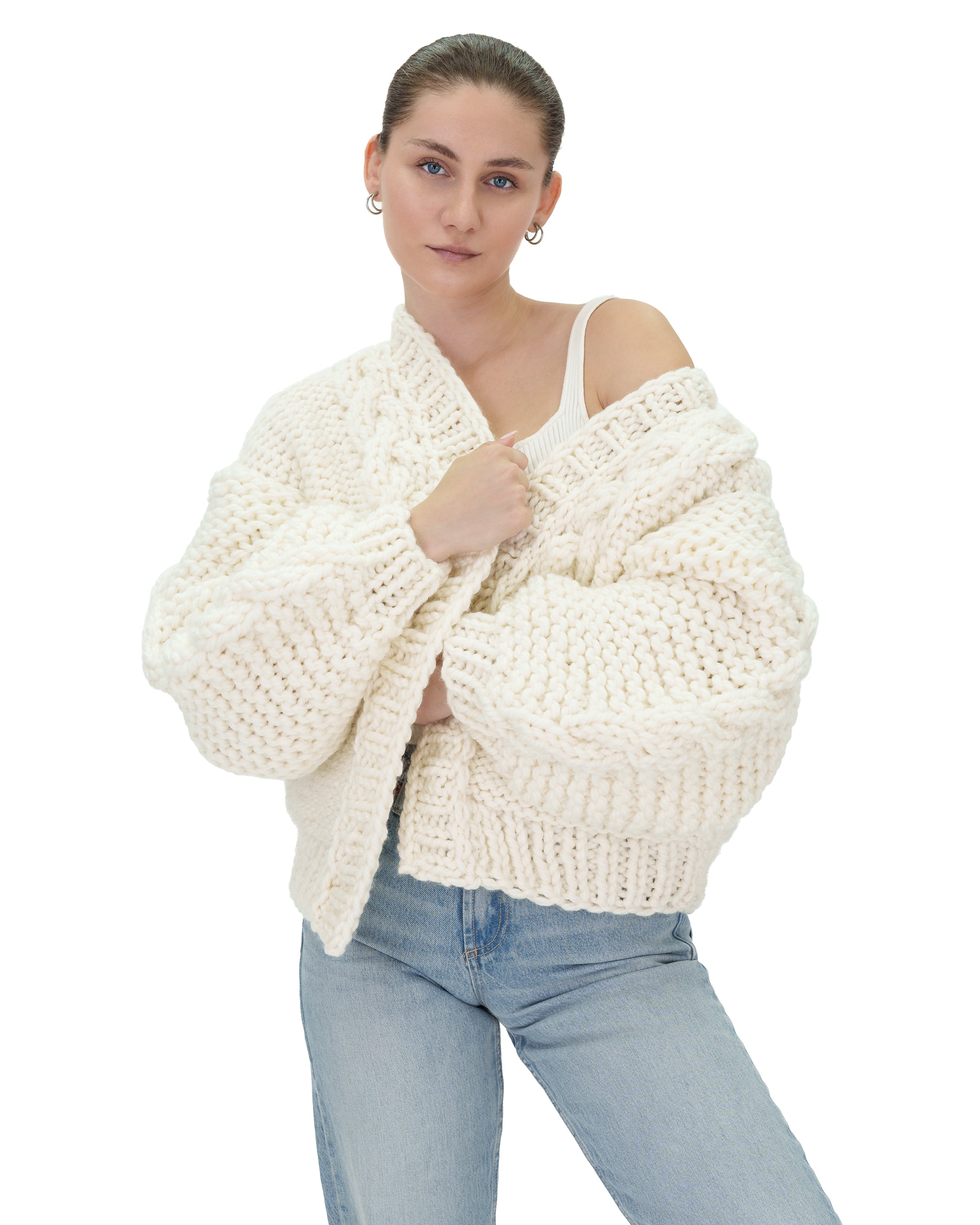 Stylish Braided Pocket Cardigan for Women - Soft Knit Open Front Sweater | Perfect for Fall, Winter & Layering Outfits