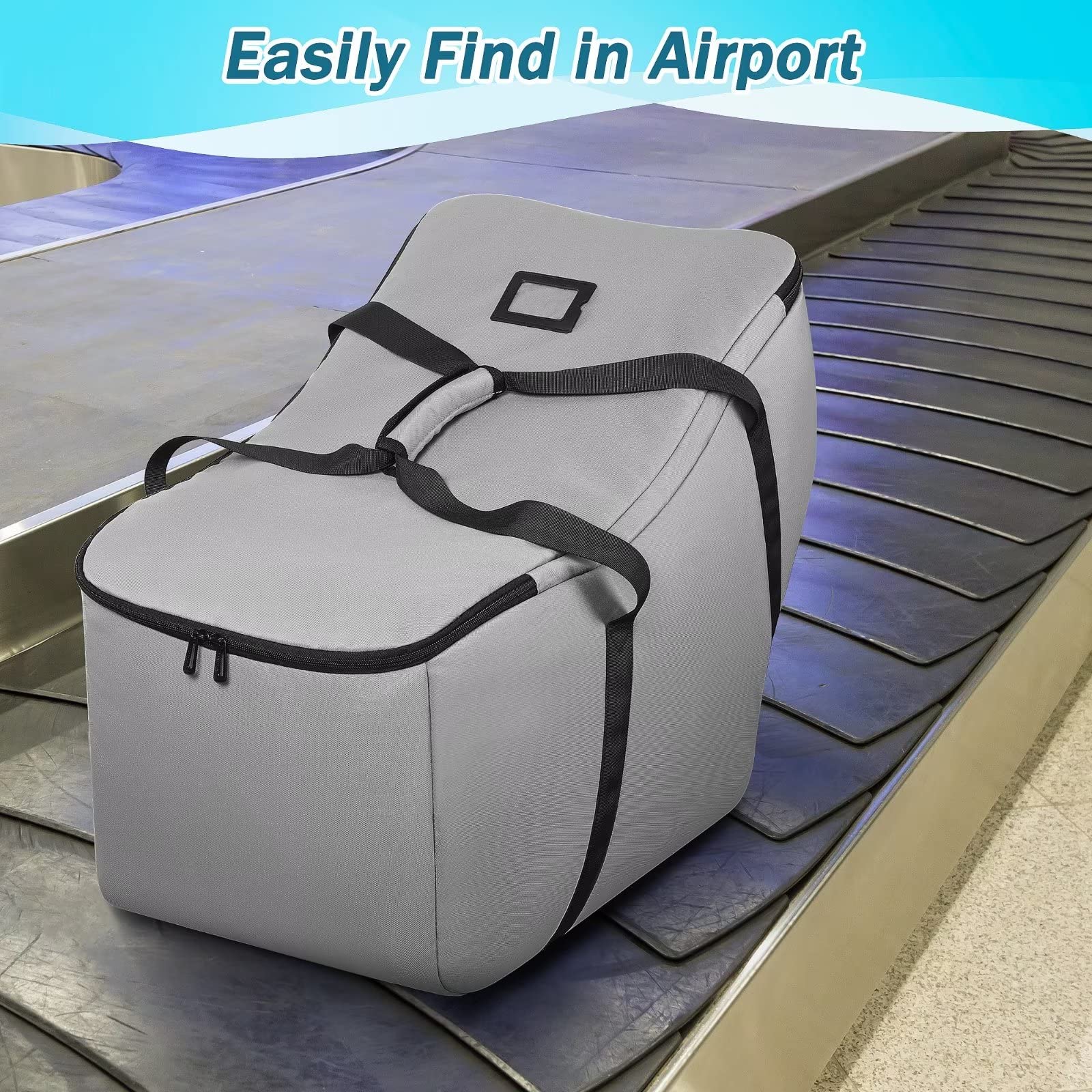 Nuna Pipa Car Seat Travel Bag - Airplane Carrier with Pockets for Doona & Strollers - Travel Protection