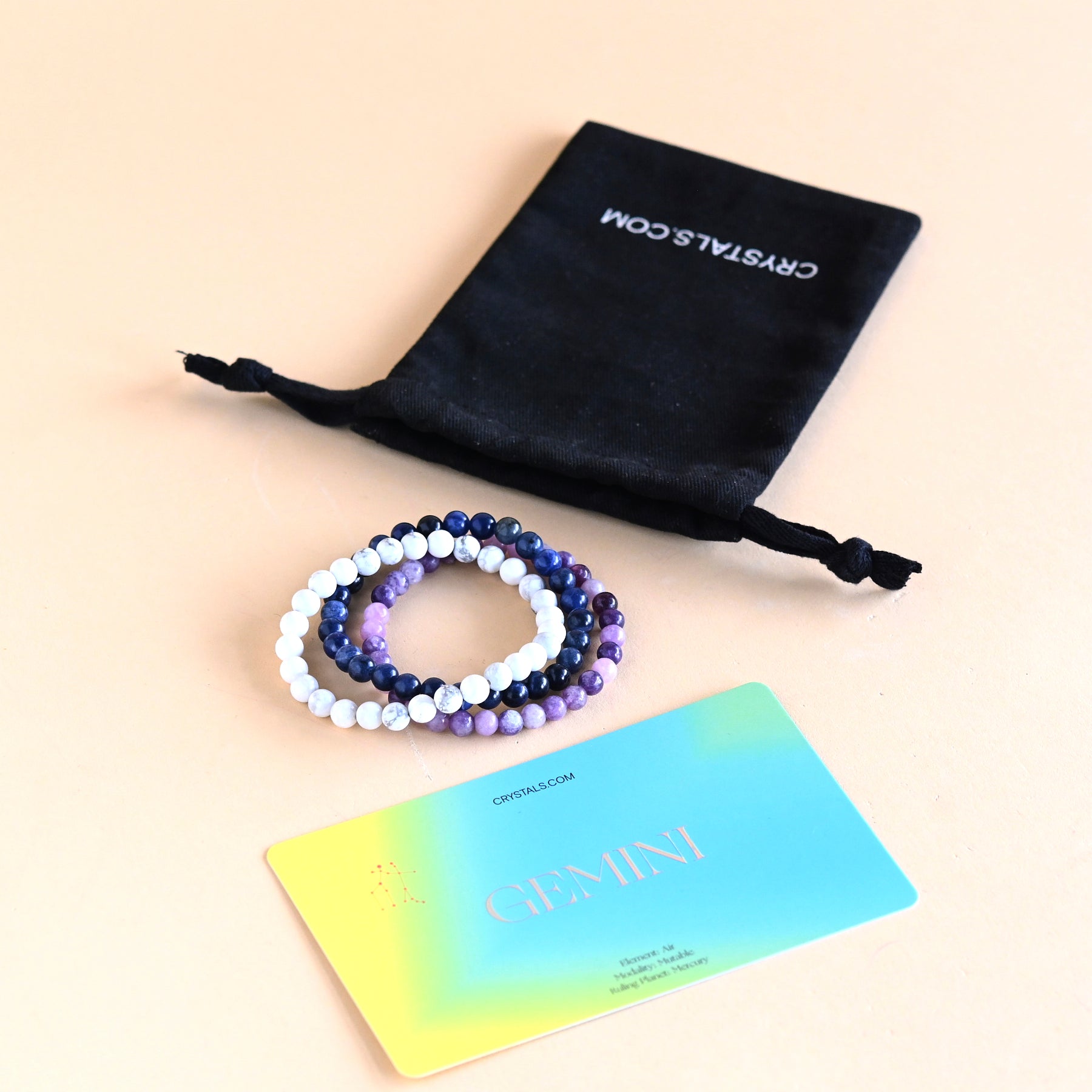 Gemini Bracelet Trio Set - Elegant Adjustable Zodiac Jewelry for Women - Perfect for Daily Wear, Gifts & Special Occasions