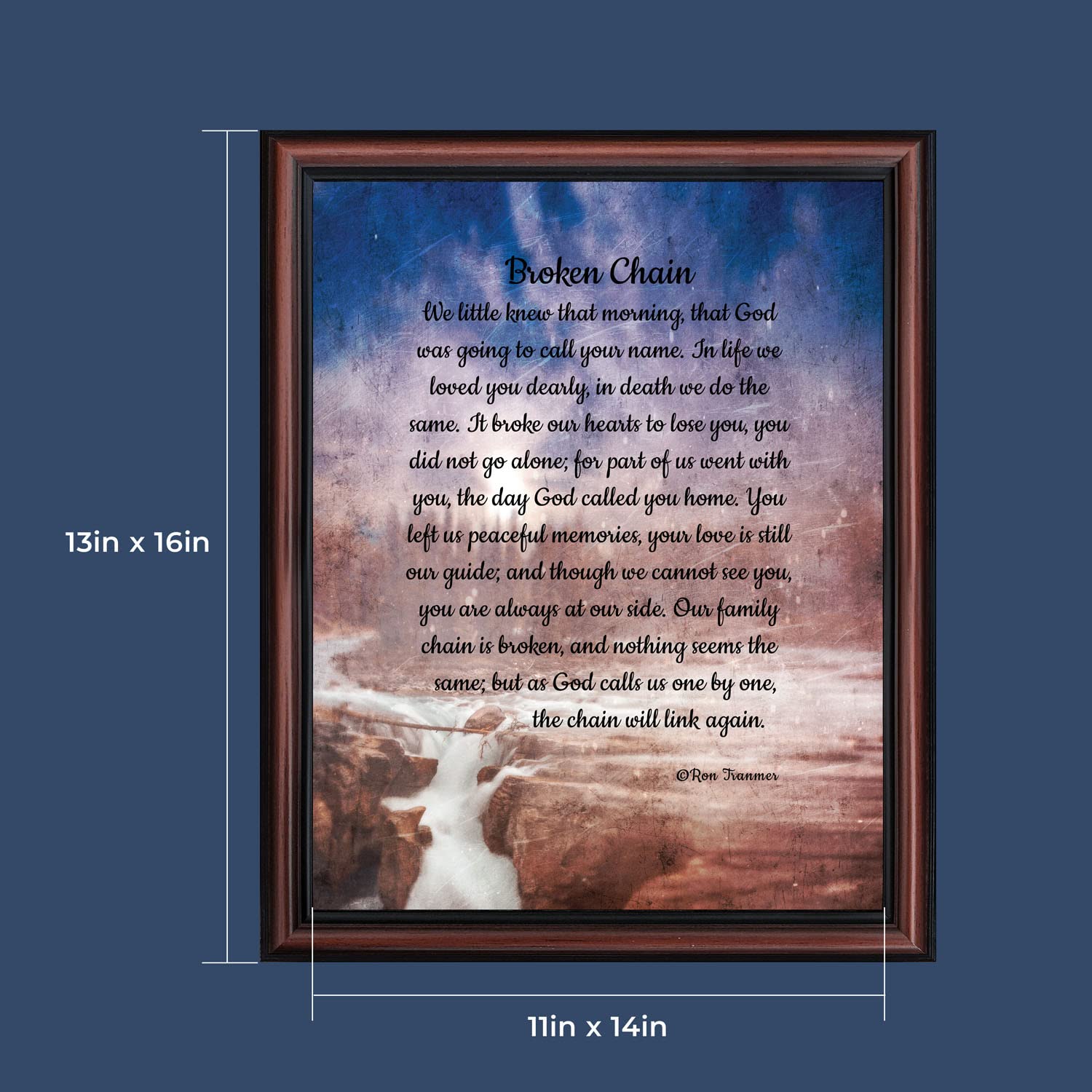 Broken Chain Picture Frame - Memorial Gift for Loved Ones | Home Décor for Sympathy & Remembrance