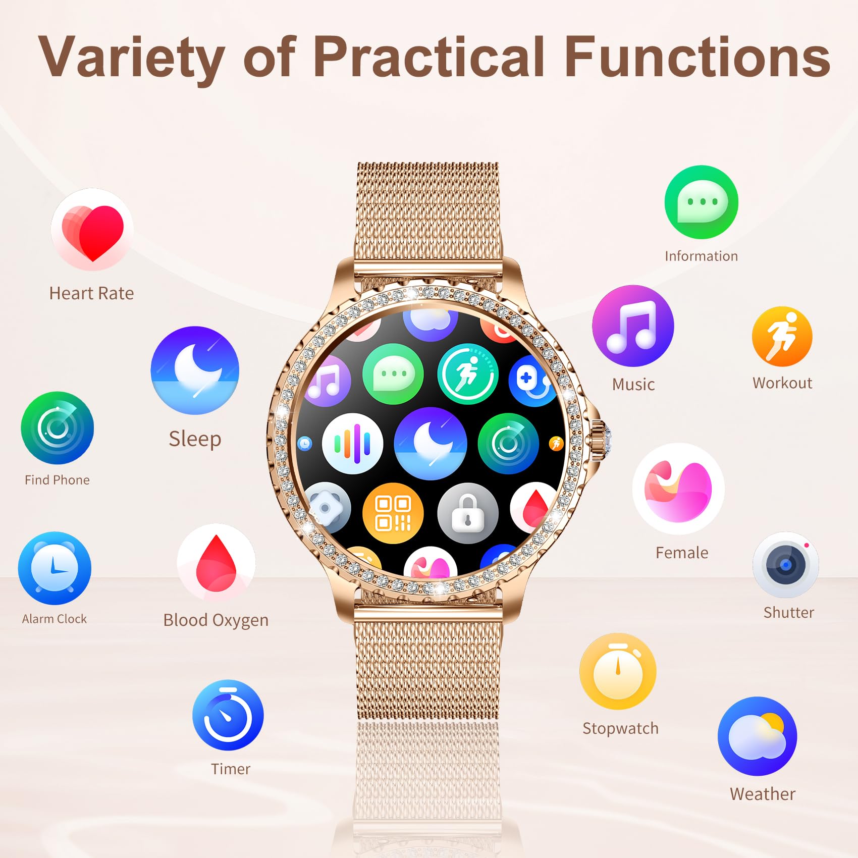 Smart Watch for Women with Call Function - 1.32