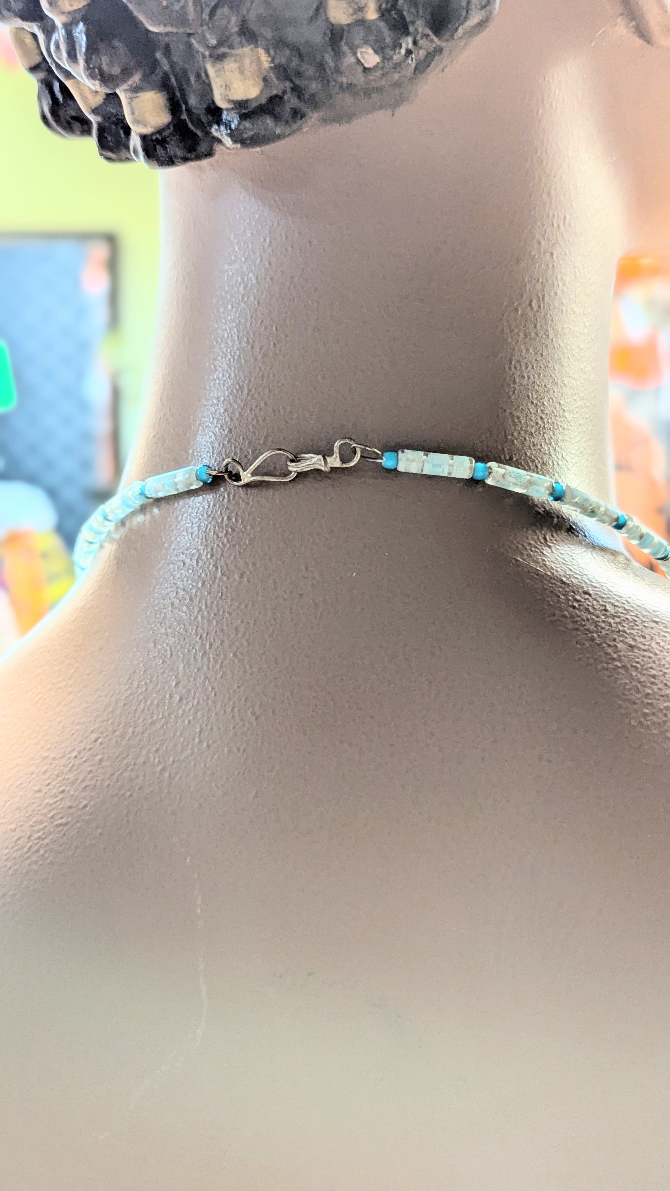 Handmade Turquoise Blue Nyota Mng'aru African Beaded Necklace for Women | Authentic Ethnic Jewelry | Perfect for Weddings, Parties & Cultural Events