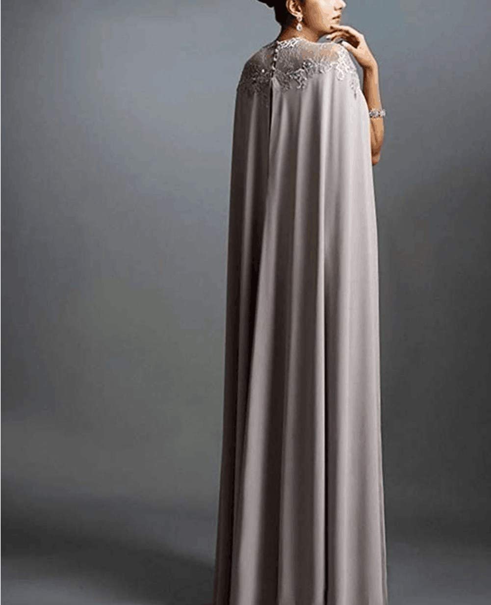 Emanni Women's Elegant Mermaid Long Formal Gown with Detachable Cape - Perfect for Prom, Evening Party, Wedding Guest & Black Tie Events