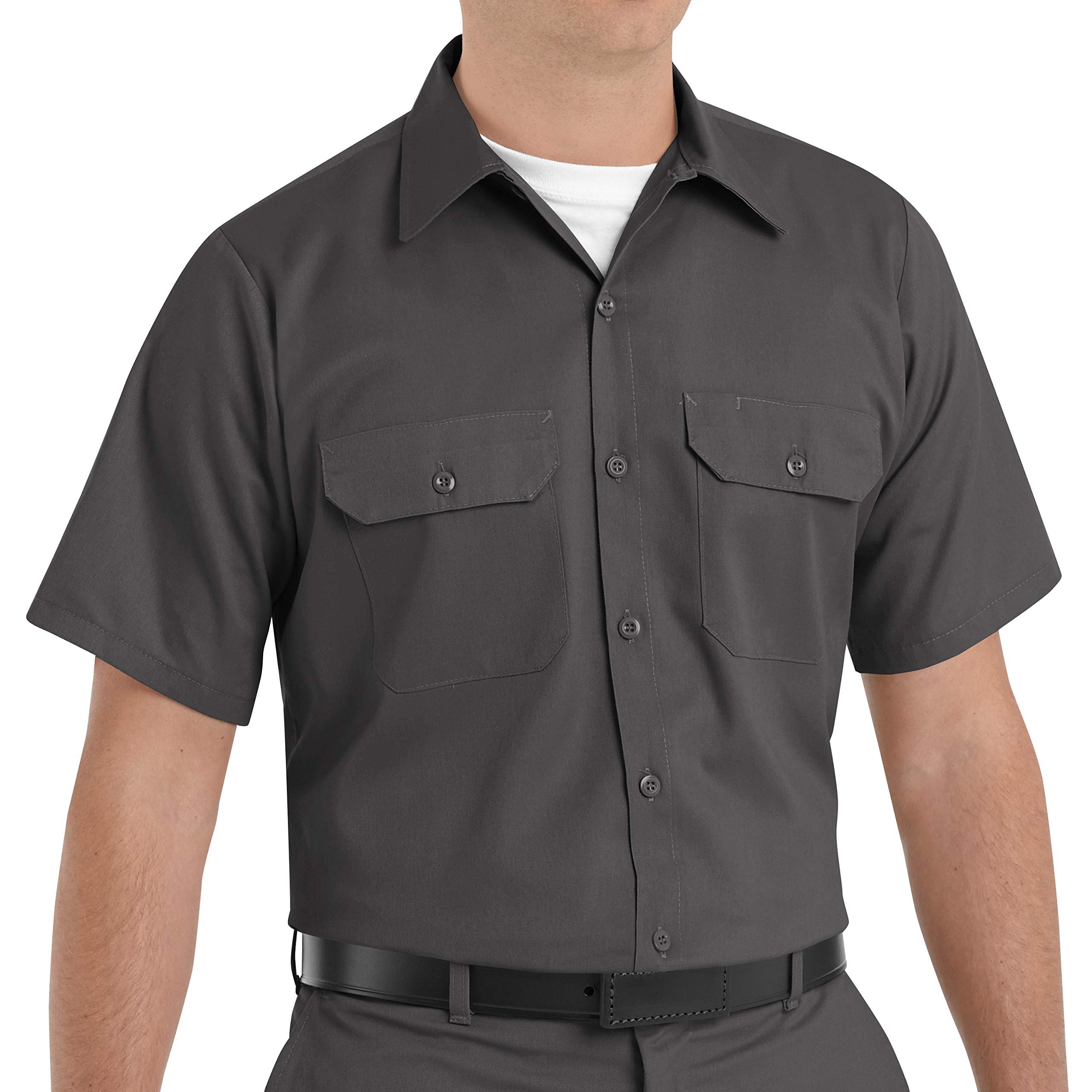 Red Kap Men's Durable Work Shirt - Heavy Duty Utility Uniform for Construction, Mechanics & Industrial Use - Comfortable & Breathable for All-Day Wear