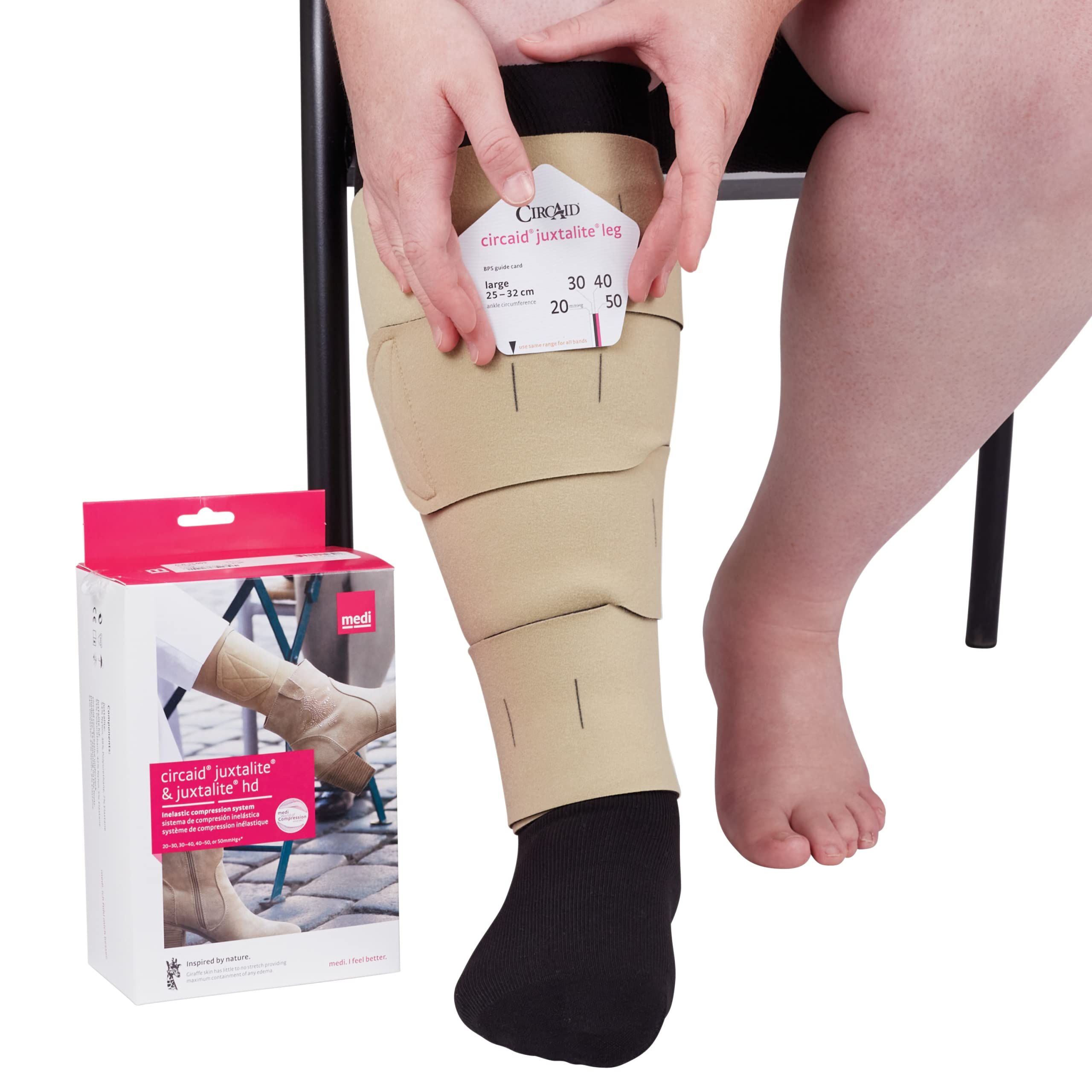 CircAid JuxtaLite HD Compression Wrap for Lymphedema & Swelling Relief - Medical Grade Adjustable Leg & Arm Support for Improved Circulation & Recovery
