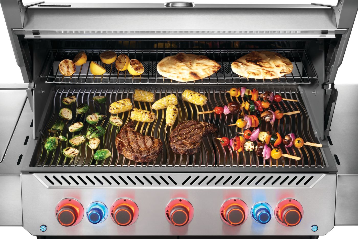 Napoleon Prestige 665 RSIB 5-Burner Stainless Steel Natural Gas Grill with Infrared Side Burner - Perfect for Backyard BBQs, Outdoor Cooking & Patio Entertaining