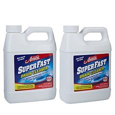 Professor Amos Superfast Drain Cleaner - Powerful Clog Remover for Sinks, Showers & Tubs - Fast Acting Drain Opener Formula (Pack of 2) - Perfect for Kitchen, Bathroom & Household Plumbing Emergencies
