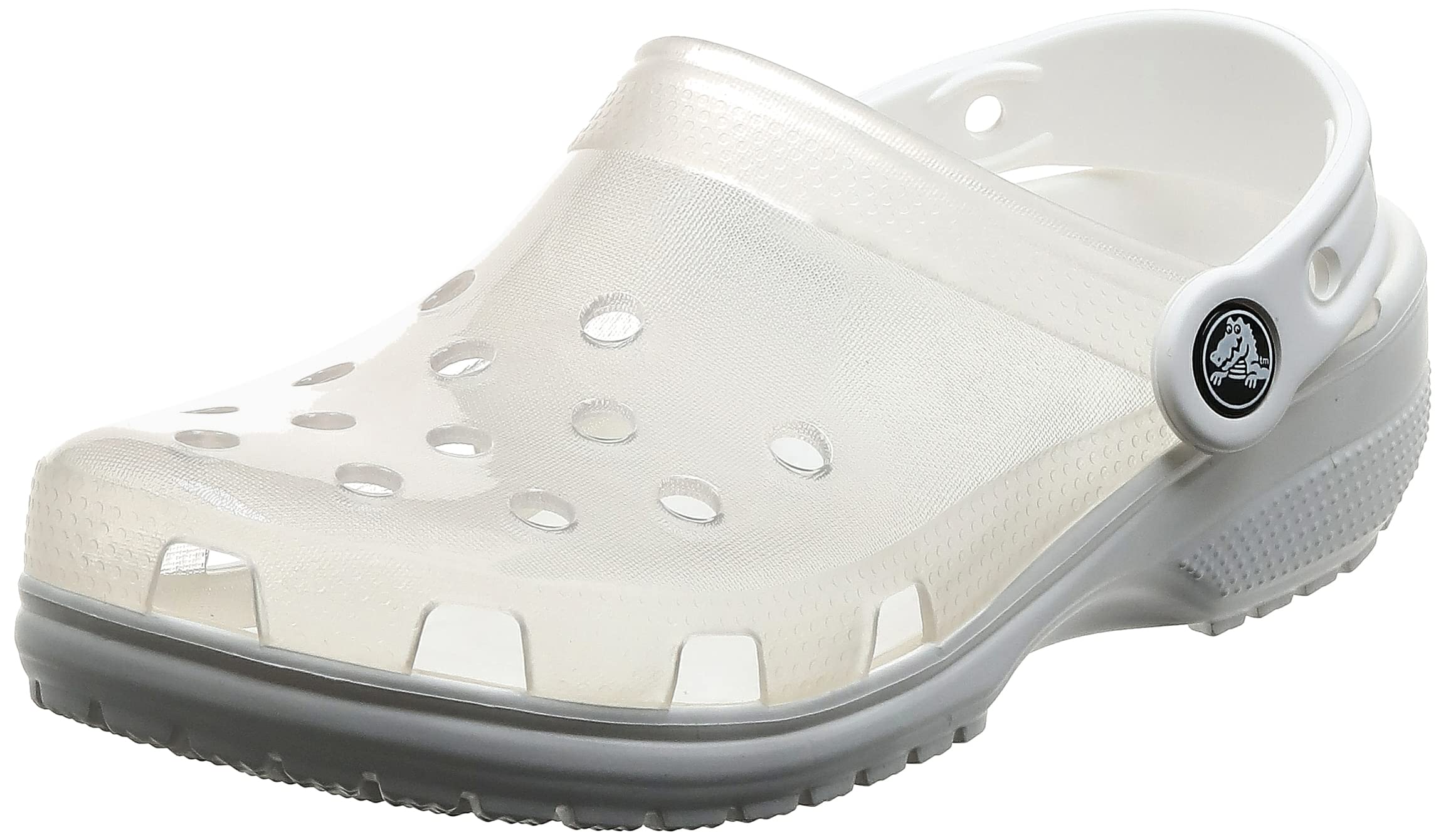 Crocs Unisex Classic Translucent Clogs for Men & Women - Comfortable Slip-On Shoes for Beach, Pool, Garden & Casual Wear