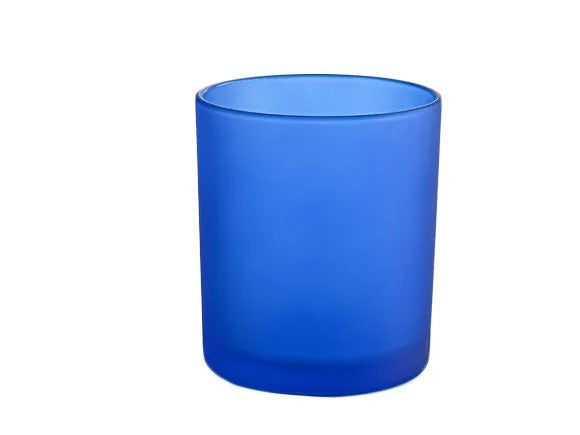 10 Pack Blue Frosted Glass Votive Tealight Candle Holders - Elegant Wedding Centerpieces, Christmas Decor, Bridal & Baby Shower Party Supplies - Perfect for Romantic Dinners, Holiday Tablescapes & Special Events