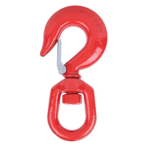 5T Alloy Steel Swivel Eye Crane Hook - Heavy Duty Rigging Lifting Hook for Industrial, Shipbuilding & Marine Applications - Perfect for Construction, Warehouse, and Cargo Handling