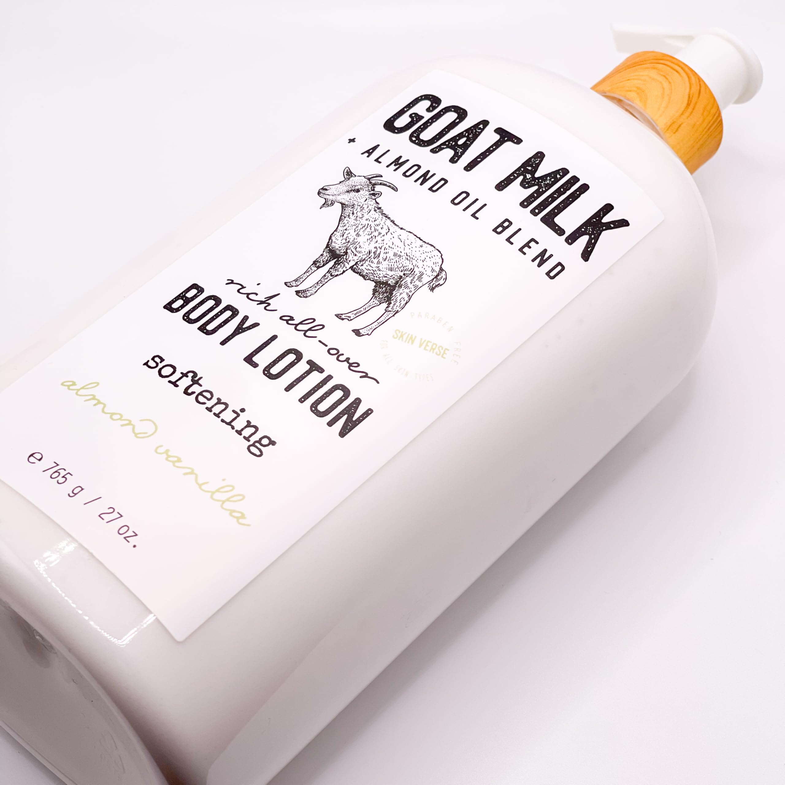 Goat Milk & Almond Oil Body Lotion with Vanilla - 27 oz | Ultra Hydrating & Nourishing Dry Skin Care | Perfect for Daily Moisturizing & Winter Skin Protection
