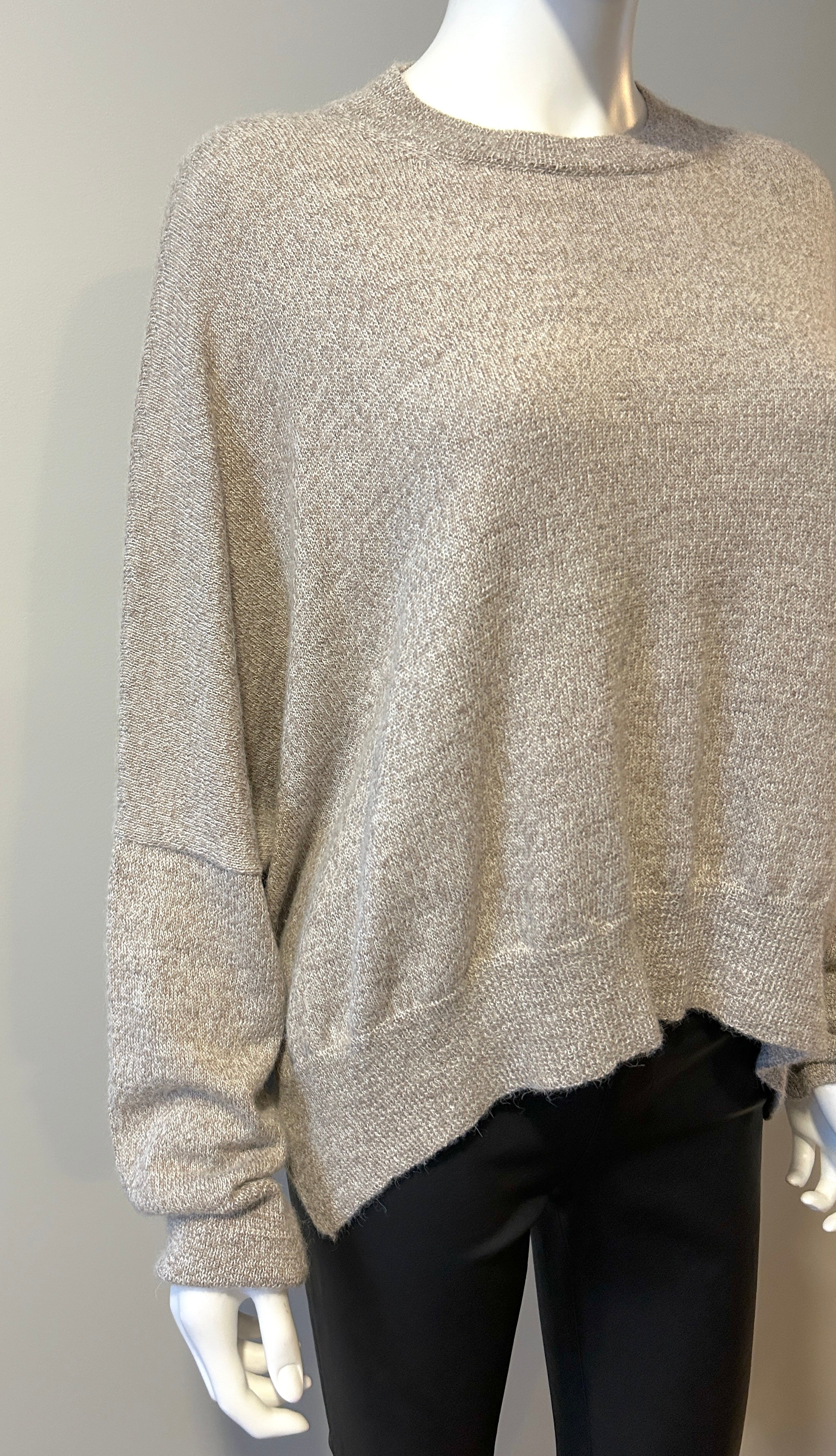 Lauren Manoogian Women's Baby Alpaca & Merino Wool Sweater - Soft & Warm Knit Pullover for Fall & Winter Fashion