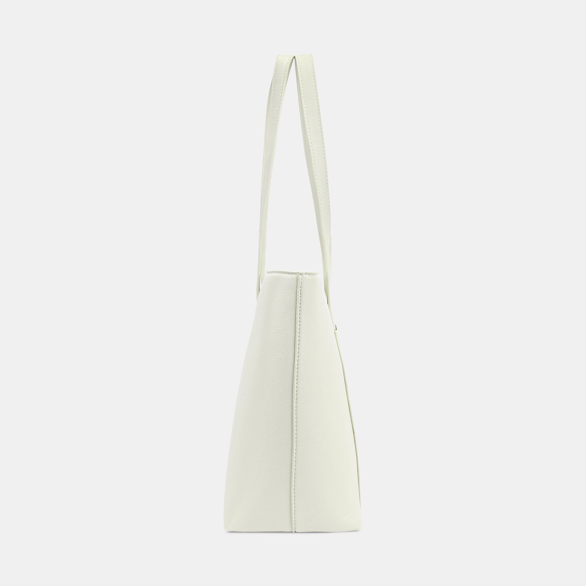 Lavie Luxe Bliss Off White Large Women's Tote Bag - Stylish & Spacious Designer Handbag for Work, Travel & Everyday Use