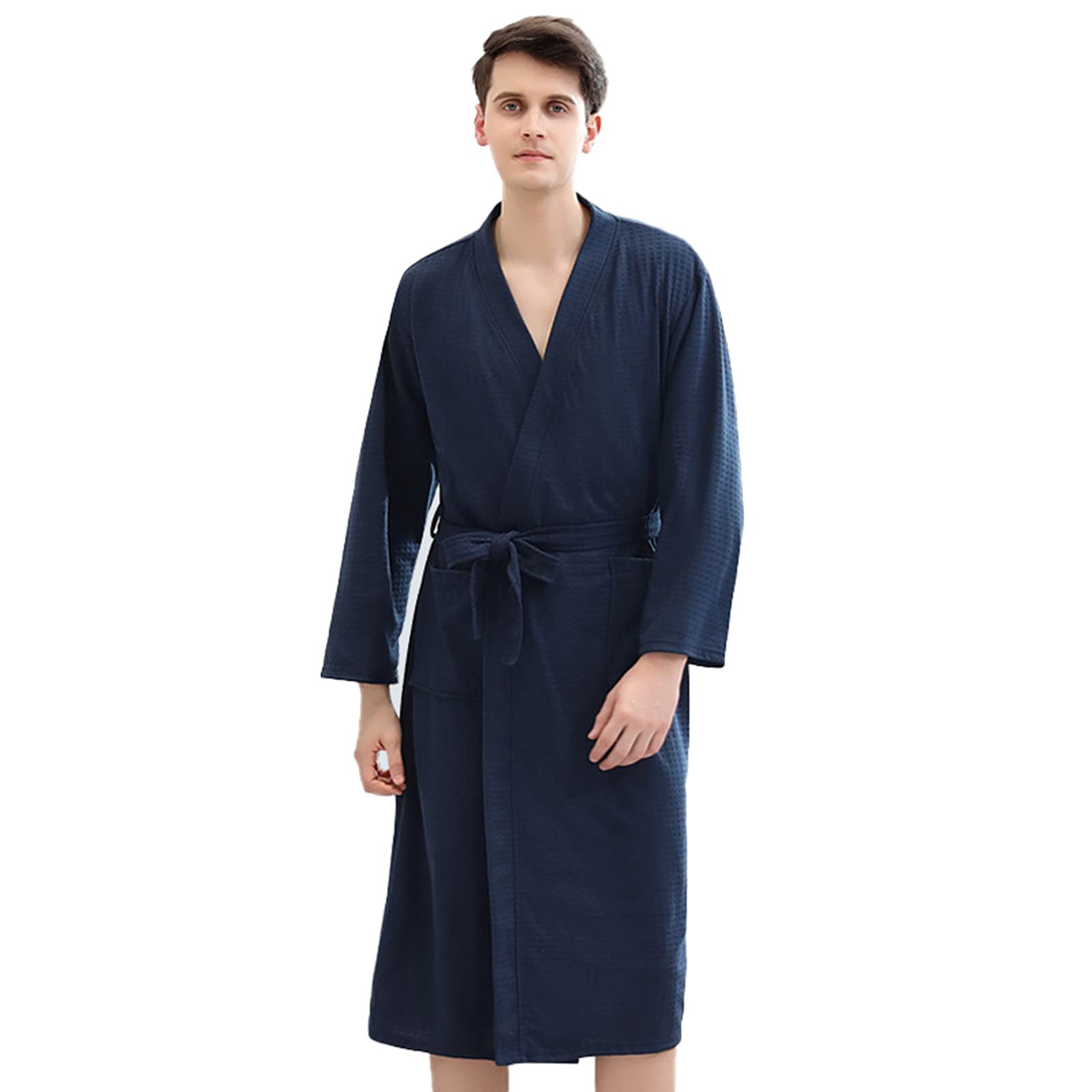 ANUFER Men's & Women's Waffle Bathrobe - Soft Breathable Spa Robe for Couples, Hotel & Home Wear - Perfect for Relaxation, Lounging & Self-Care Moments