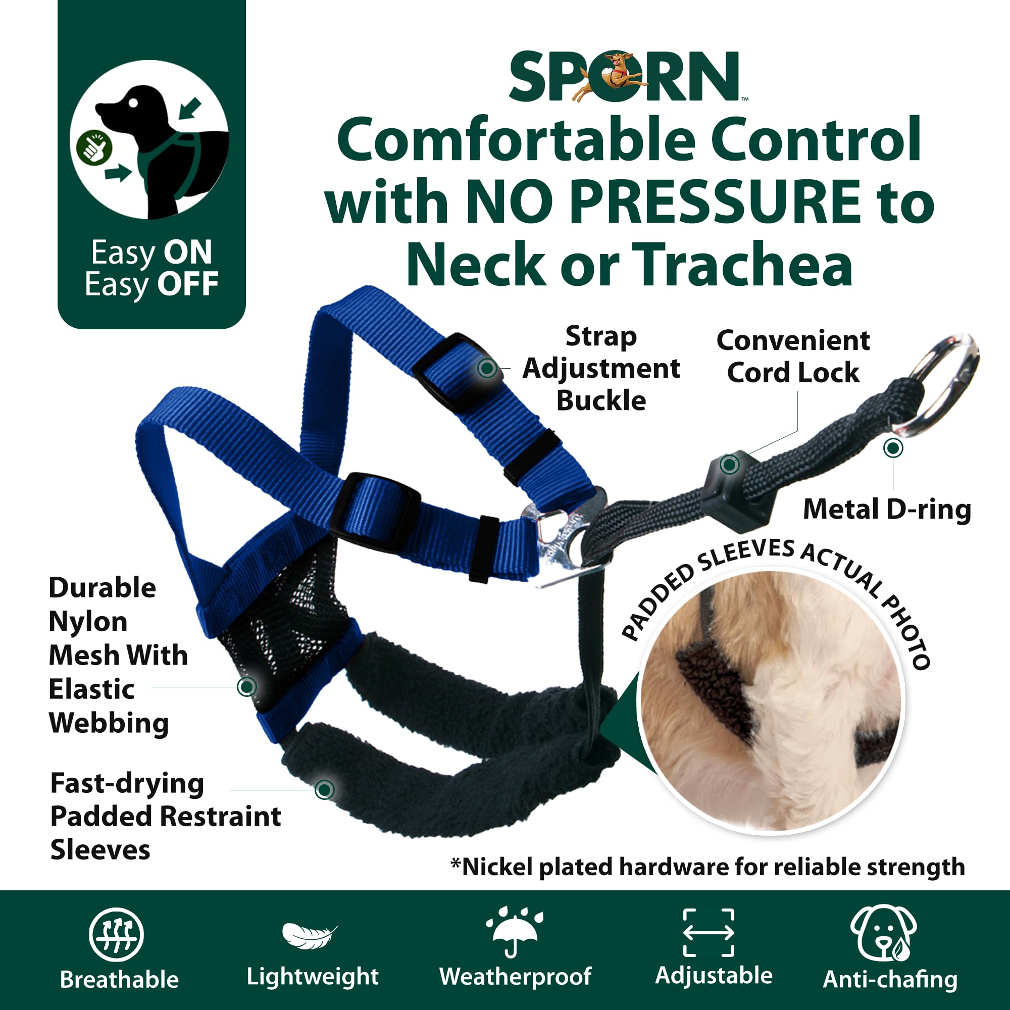 No Pull Dog Harness for Small Breeds - Breathable Blue Mesh & Durable Nylon Anti-Pull Pet Harness - Adjustable Comfort for Walking, Training, and Outdoor Adventures