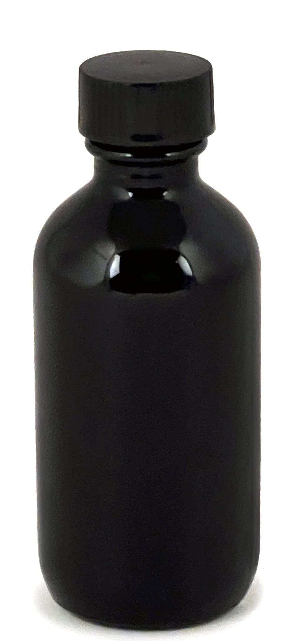 Vivaplex 12-Pack 2 oz Black Glass Bottles with Lids - Perfect for Essential Oils, DIY Beauty Products & Travel-Sized Containers