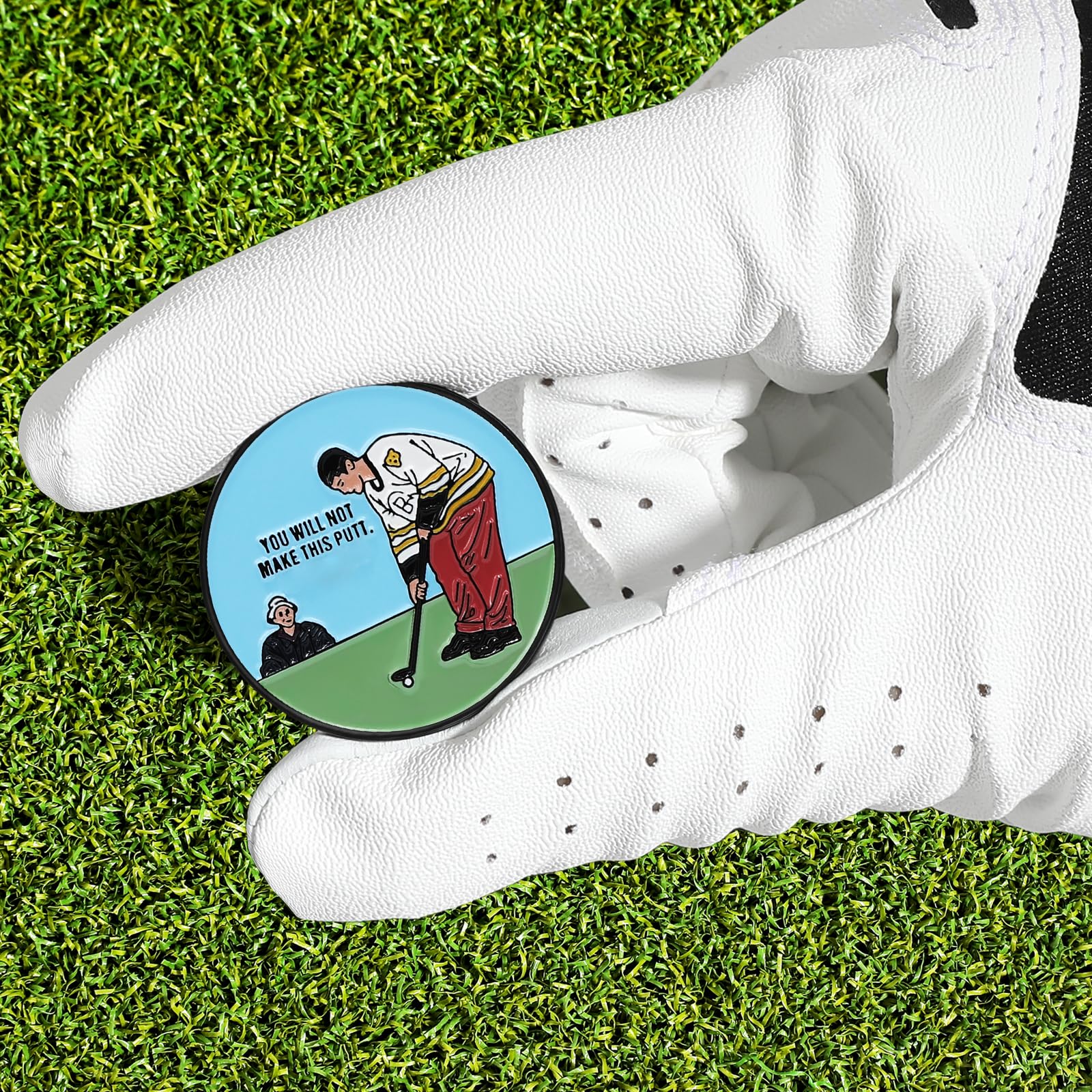Enamel Golf Ball Marker with Magnetic Hat Clip - Funny & Unique Golf Accessories - Perfect Gift for Golf Lovers - Ideal for Course Play & Tournament Use