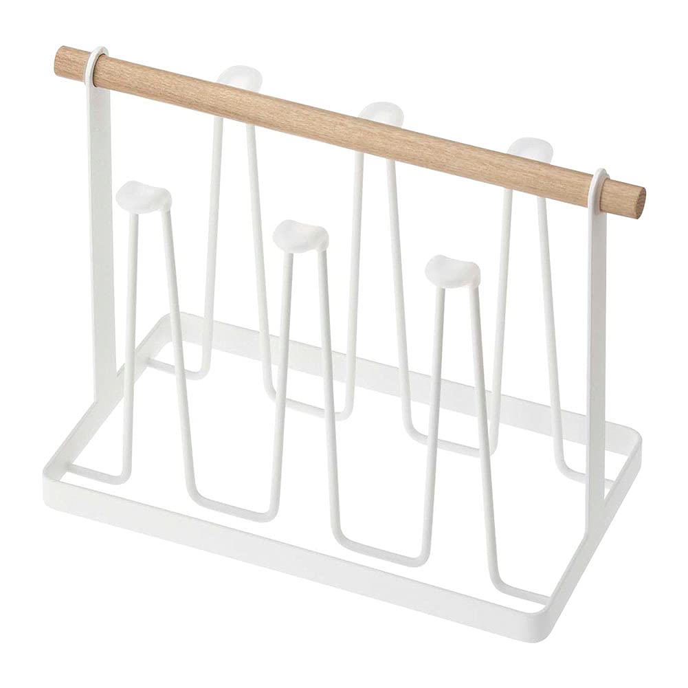 Yamazaki Home Tosca Glass Stand - Elegant and Durable Glass Holder for Kitchen, Bathroom, or Office Organization | Perfect for Wine Glasses, Toothbrushes, or Desk Supplies