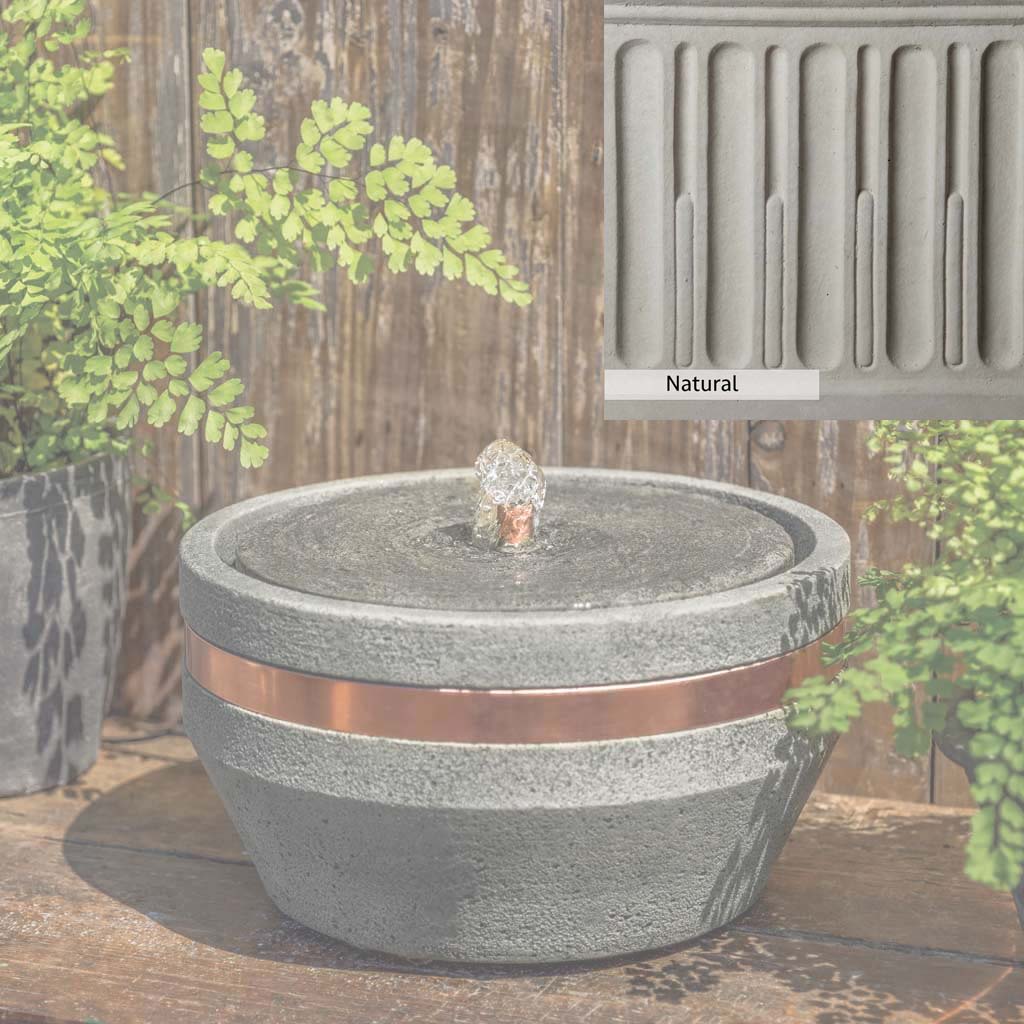 Campania International M Series Bevel Fountain - Elegant Outdoor Garden Water Feature for Patio, Yard, and Landscape Decor | Perfect for Backyard, Poolside, and Terrace Ambiance