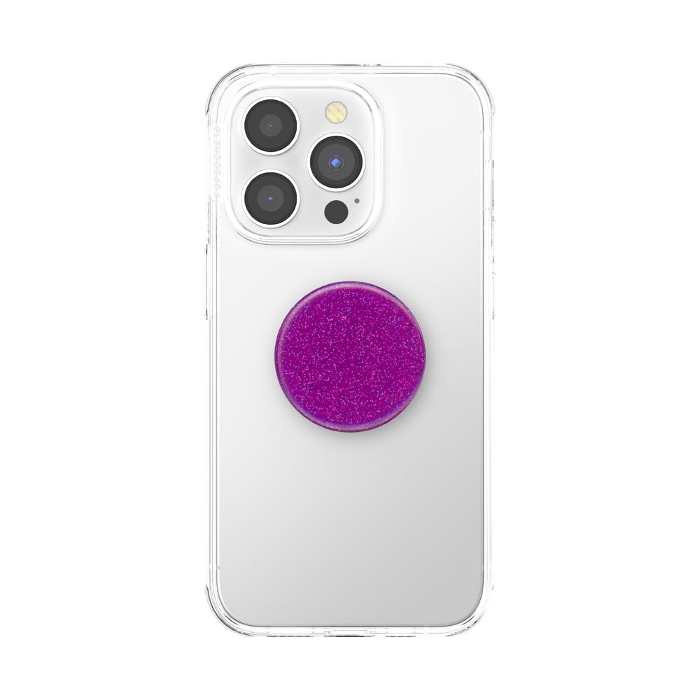 PopSockets Phone Grip with Expanding Kickstand - Glitter Confetti Purple Haze | Secure Phone Holder for iPhone & Android | Perfect for Selfies, Video Calls & Hands-Free Viewing