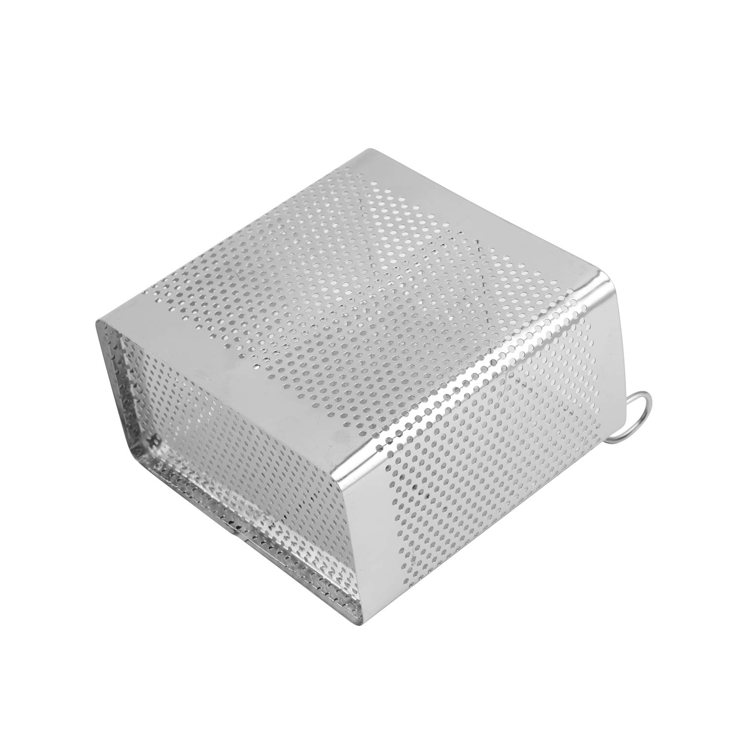Stainless Steel Cutlery Holder with Hooks - 2 Compartment Square Drying Rack for Spoons, Forks, Chopsticks & Kitchen Utensils - Perfect for Sink Organizer, Countertop Storage & Dish Drying Station