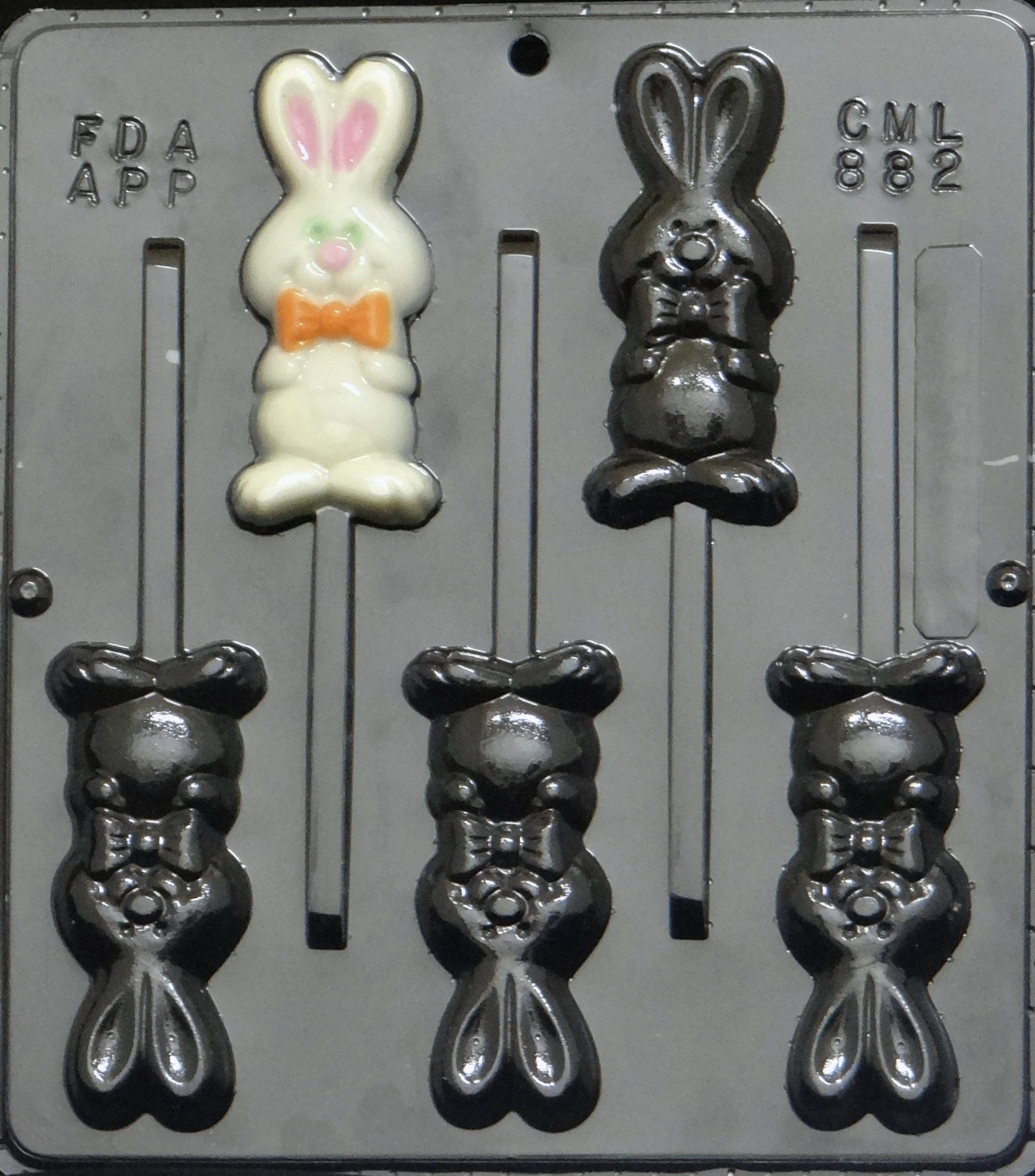 Easter Bunny Lollipop Chocolate Candy Mold Set - Food Grade Silicone Baking Molds for DIY Candy, Chocolate, Cake Decorating - Perfect for Easter Treats, Party Favors, and Holiday Baking