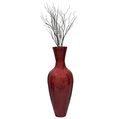 Red Vase Brown Twigs