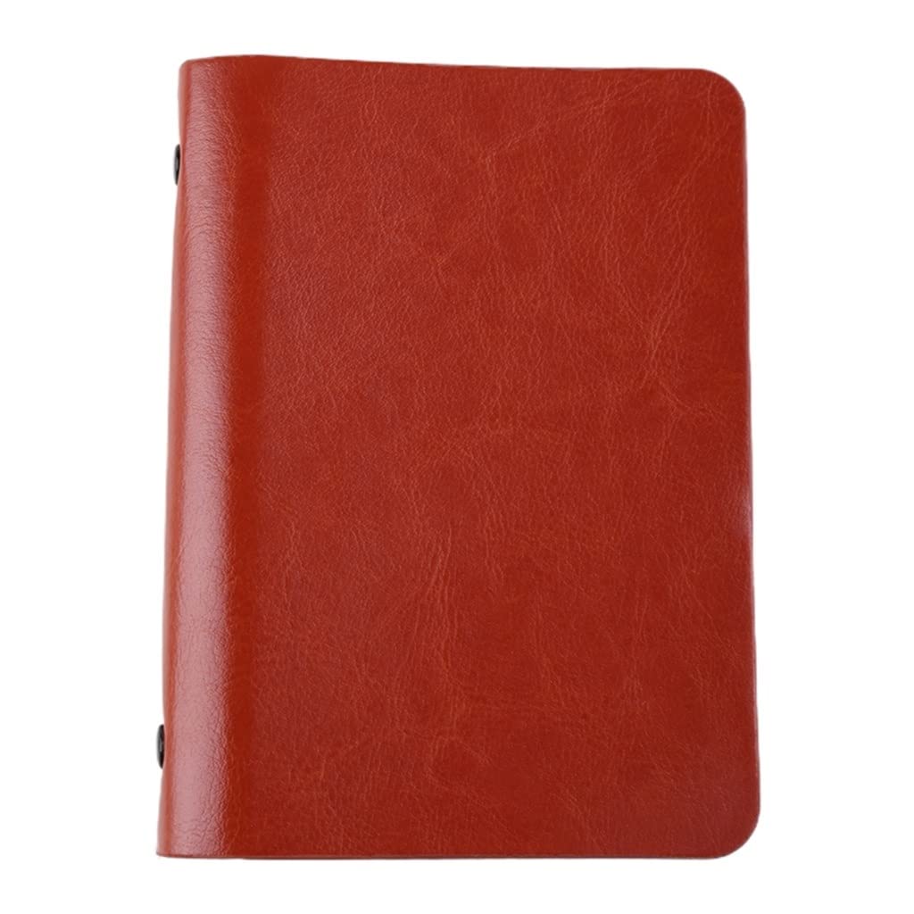 Premium A7 Pocket Loose-Leaf Notebook - Genuine Leather Cover for Business Diary, Memos & Planner - Compact Notepad (One Size) - Perfect for Office, Travel & Daily Organization