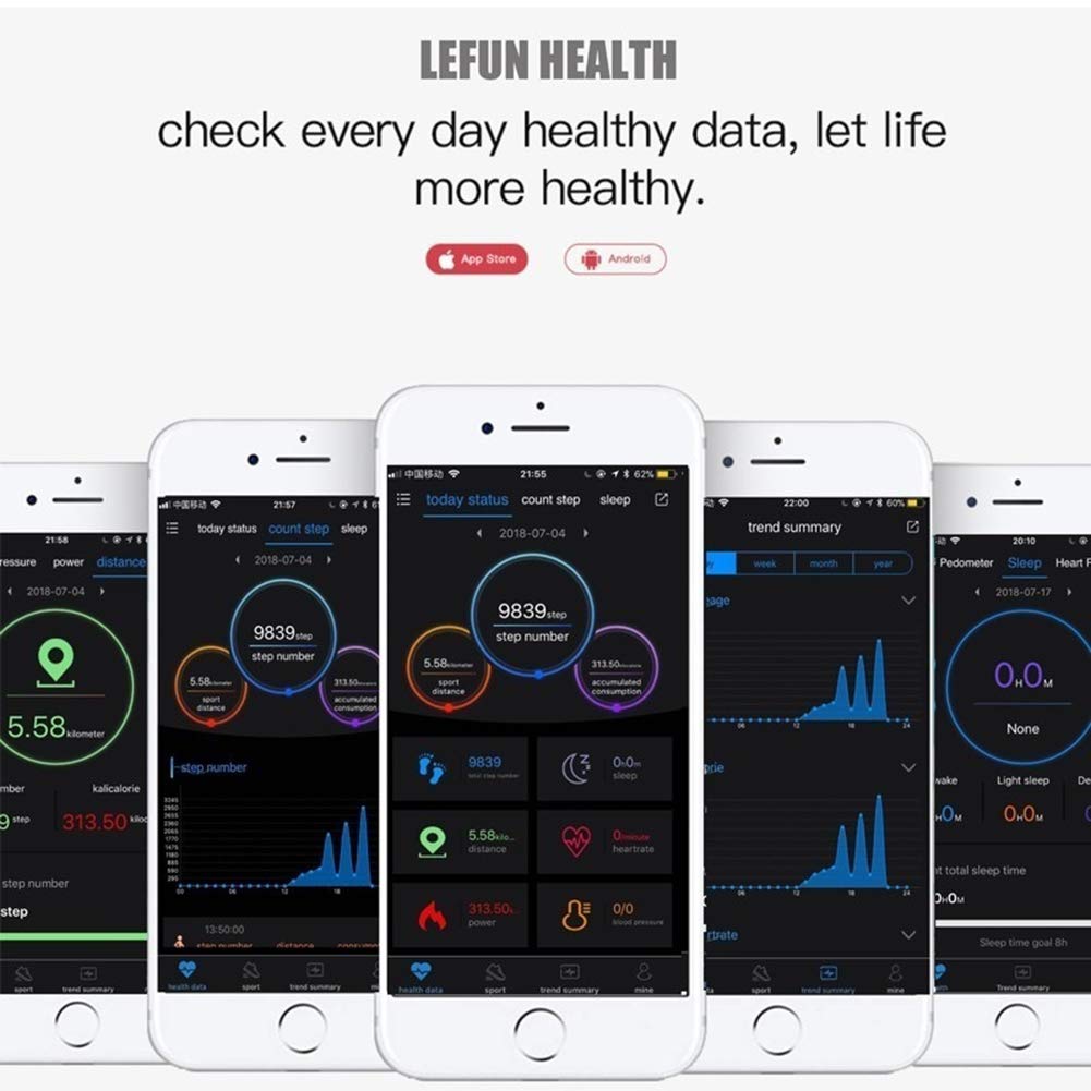 Waterproof IP68 Fitness Bracelet with Color Screen - Smartwatch for Men & Women, Step Counter, Call & SMS Notifications - Perfect for Running, Gym & Daily Activity Tracking