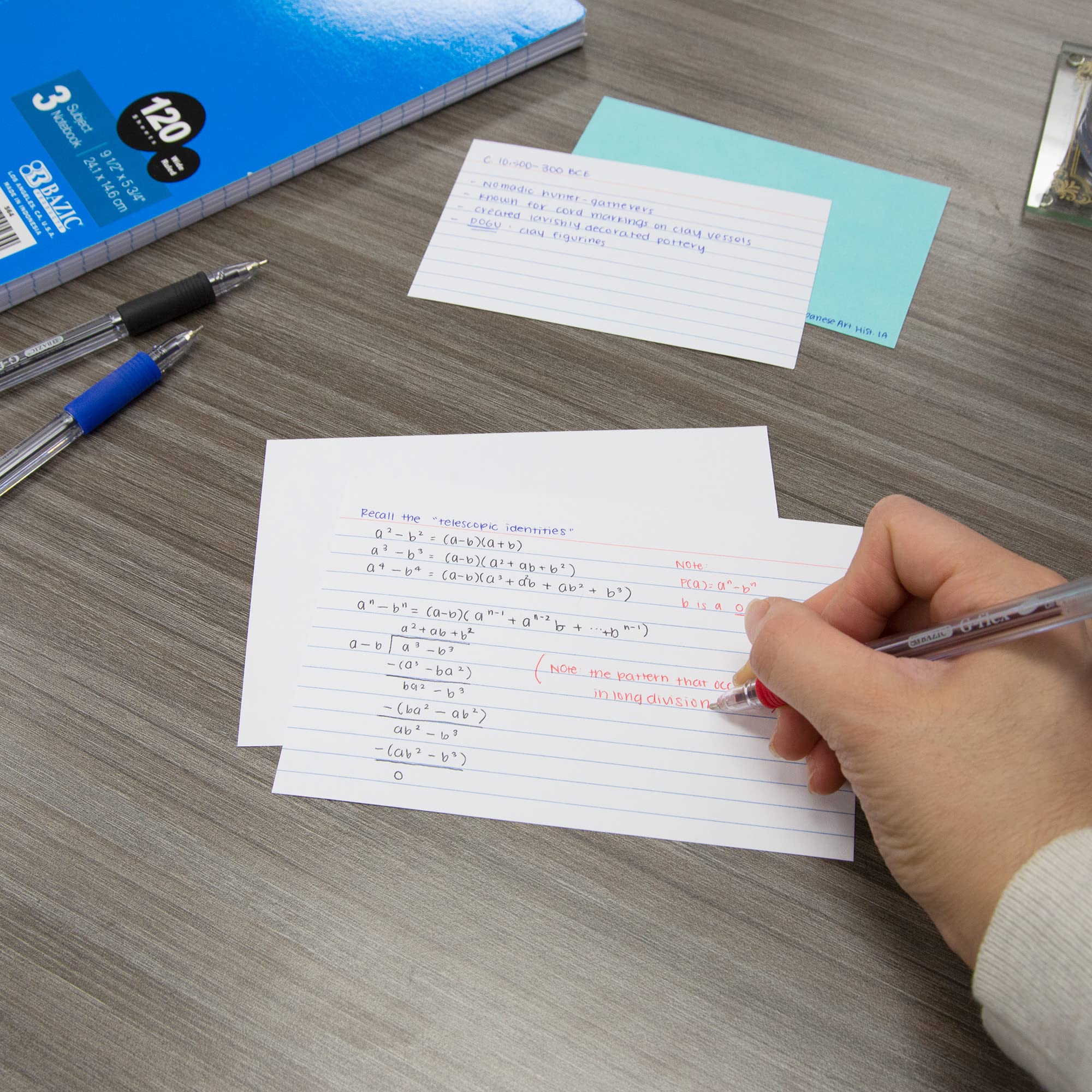 BAZIC Ruled Index Cards 3