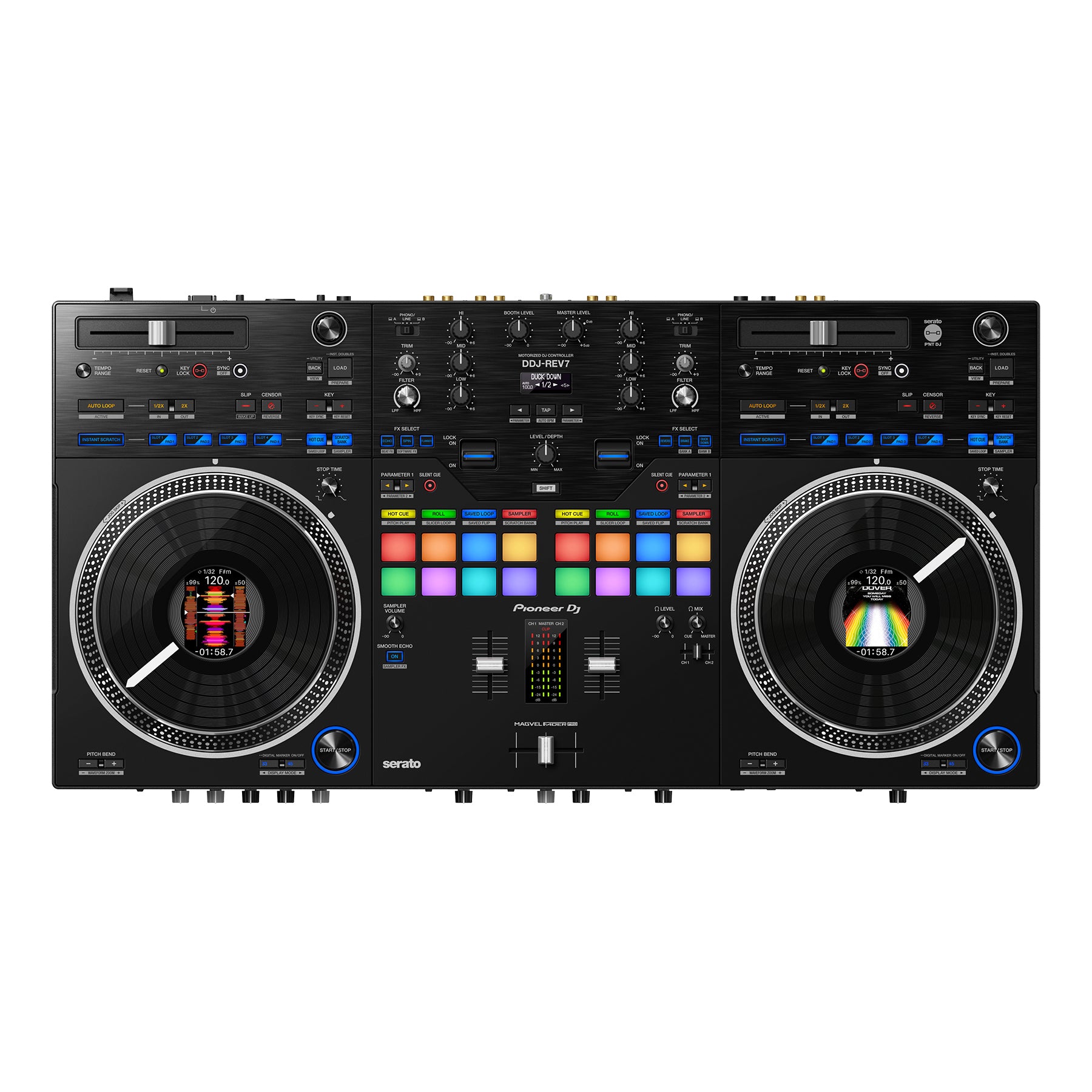 Pioneer DDJ REV7 Professional 2-Channel DJ Controller for Serato DJ Pro - Perfect for Club Performances, Live Shows & Scratch DJing